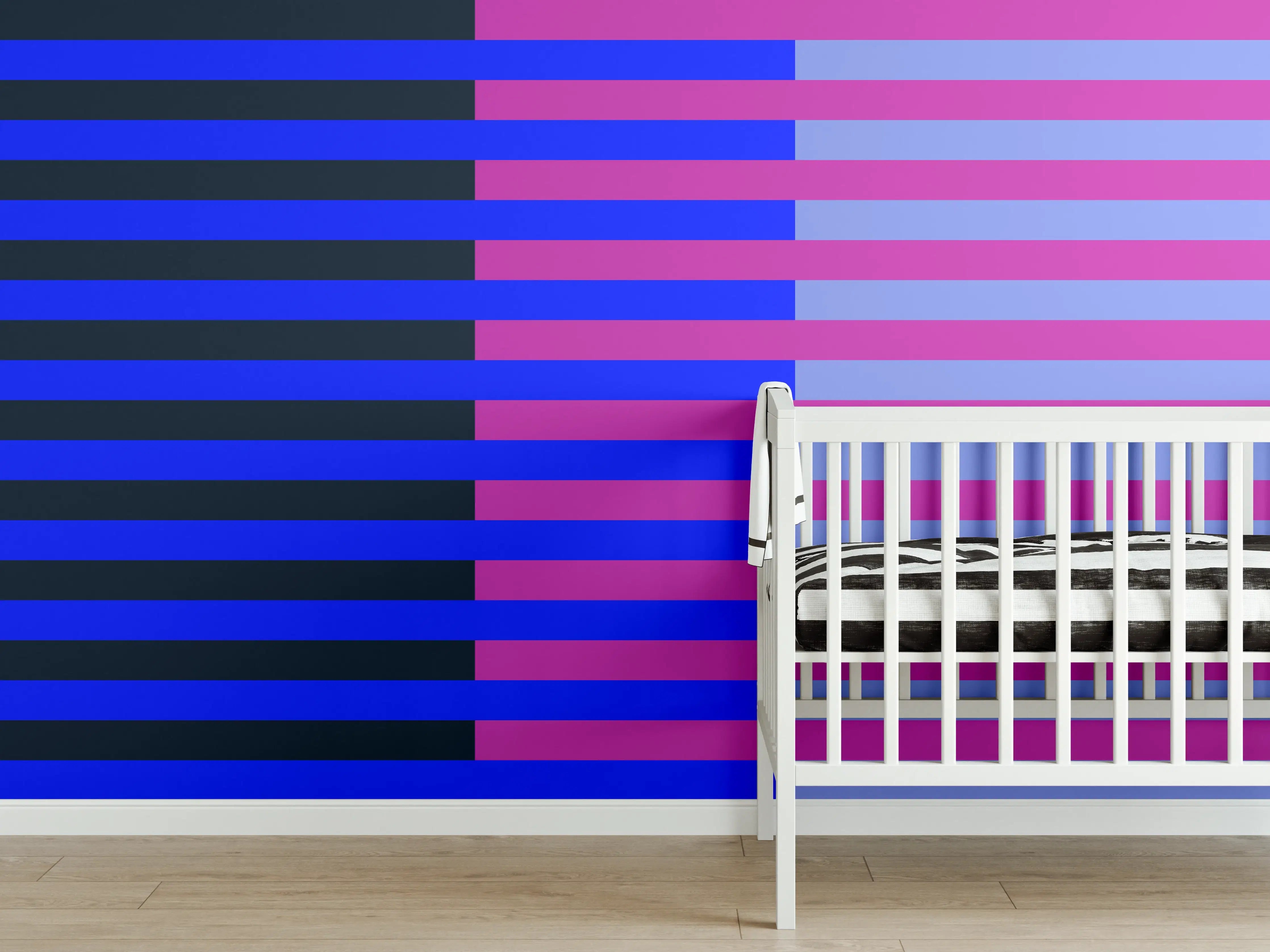 Babyzimmer Wandgestaltung - The Neons - Multy Stripes - Luna