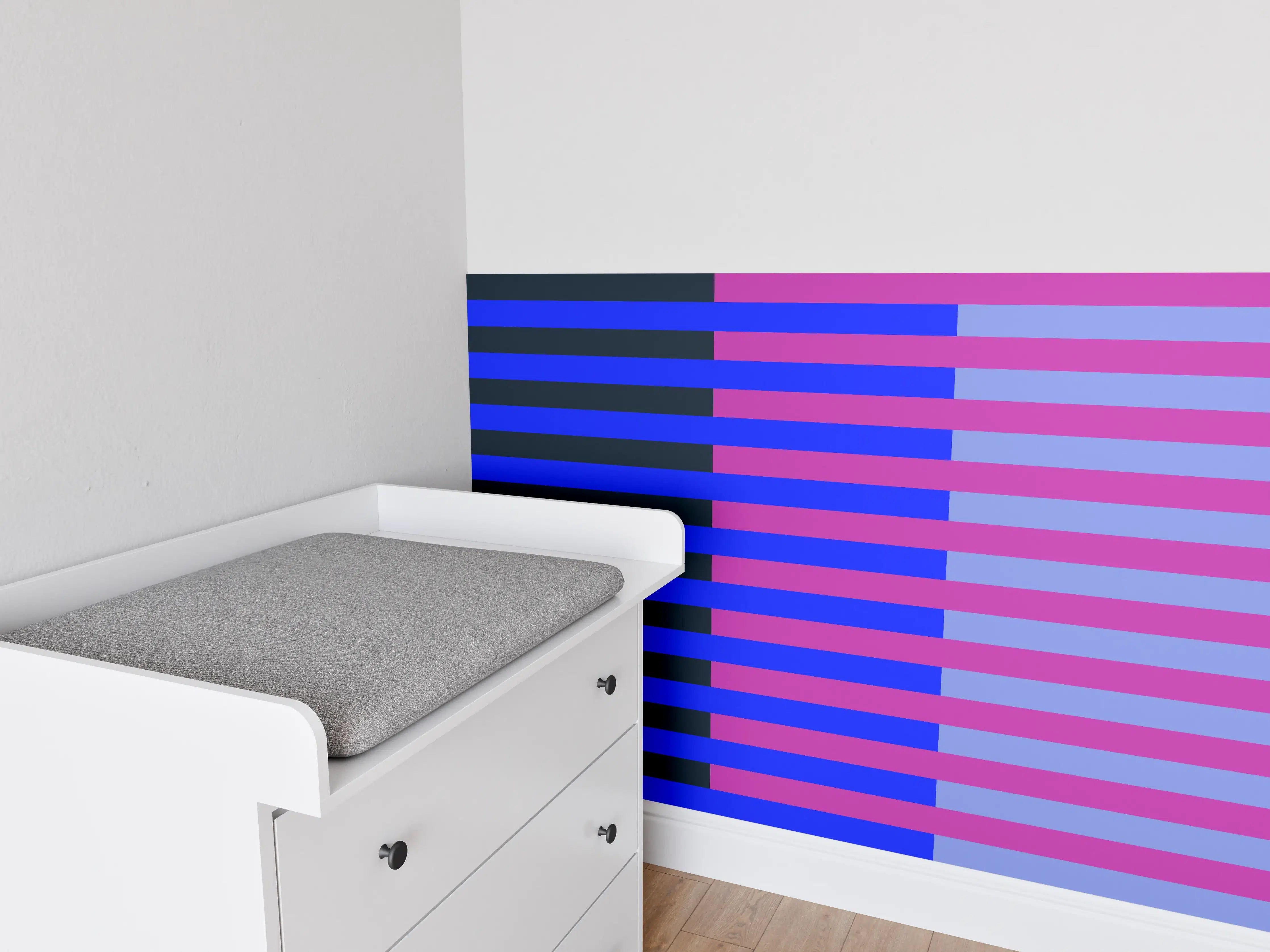 Babyzimmer Wandgestaltung - The Neons - Multy Stripes - Luna