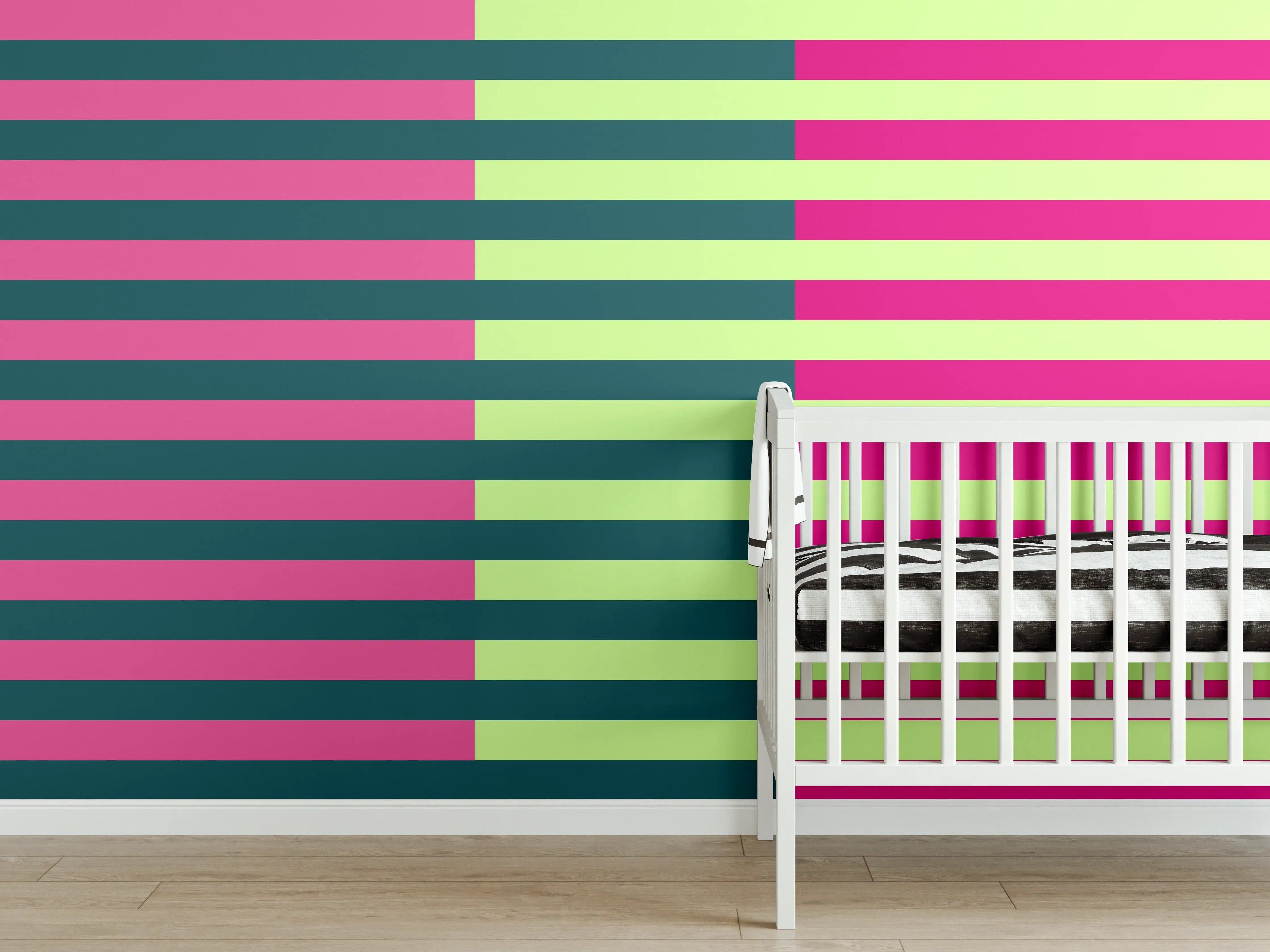 Babyzimmer Wandgestaltung - The Neons - Multy Stripes - Lyra