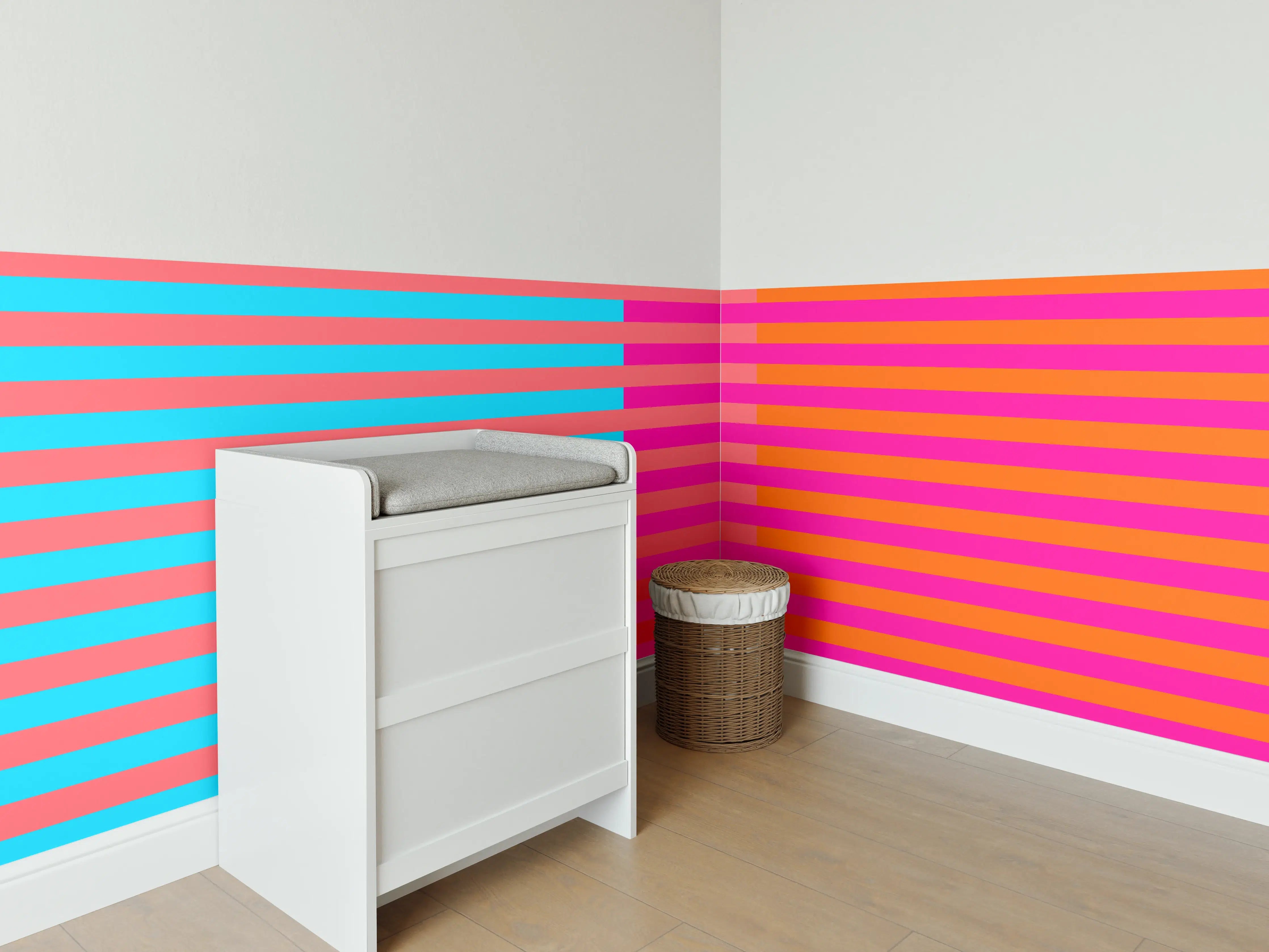 Babyzimmer Wandgestaltung - The Neons - Multy Stripes - Nova