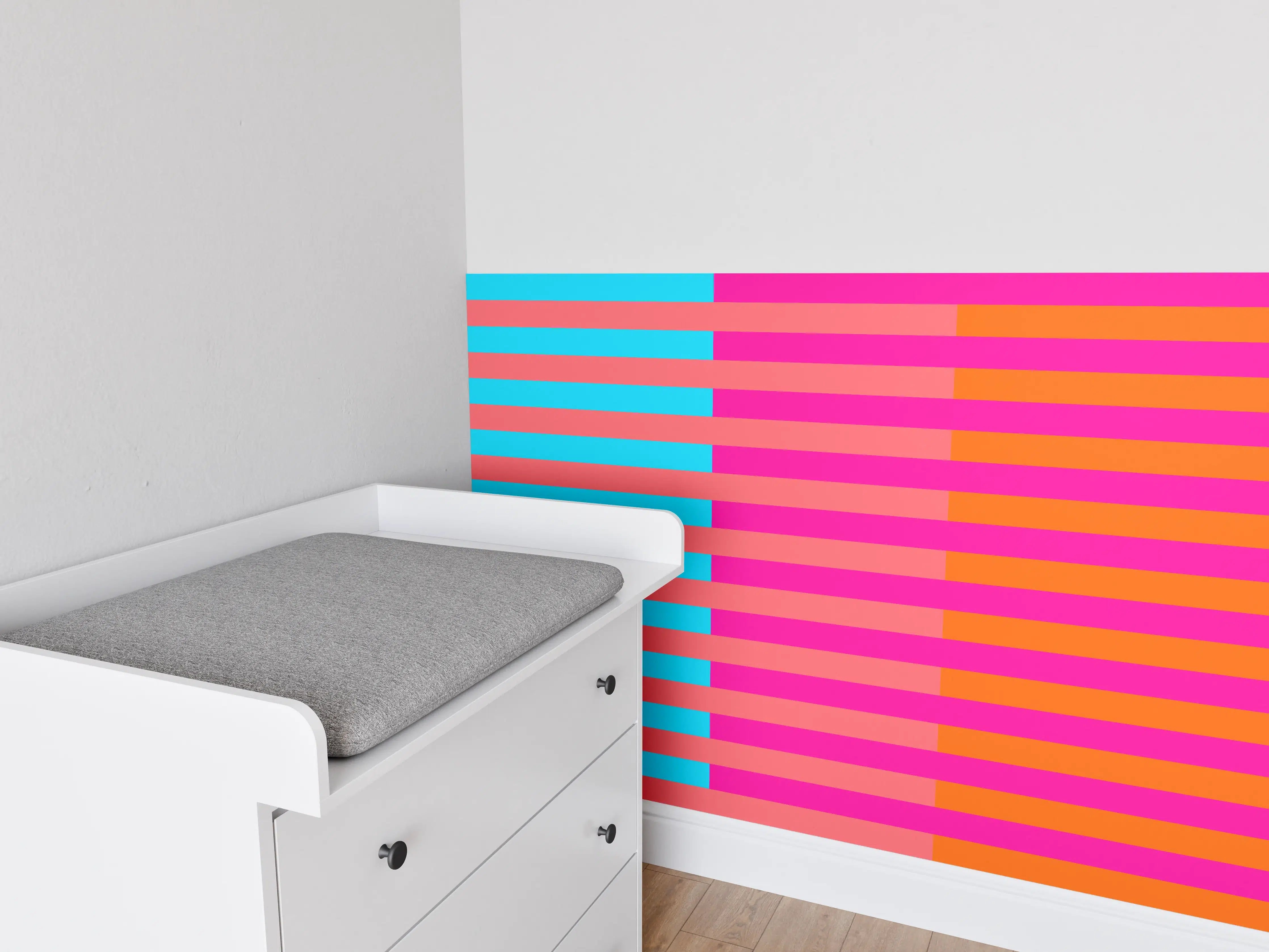 Babyzimmer Wandgestaltung - The Neons - Multy Stripes - Nova