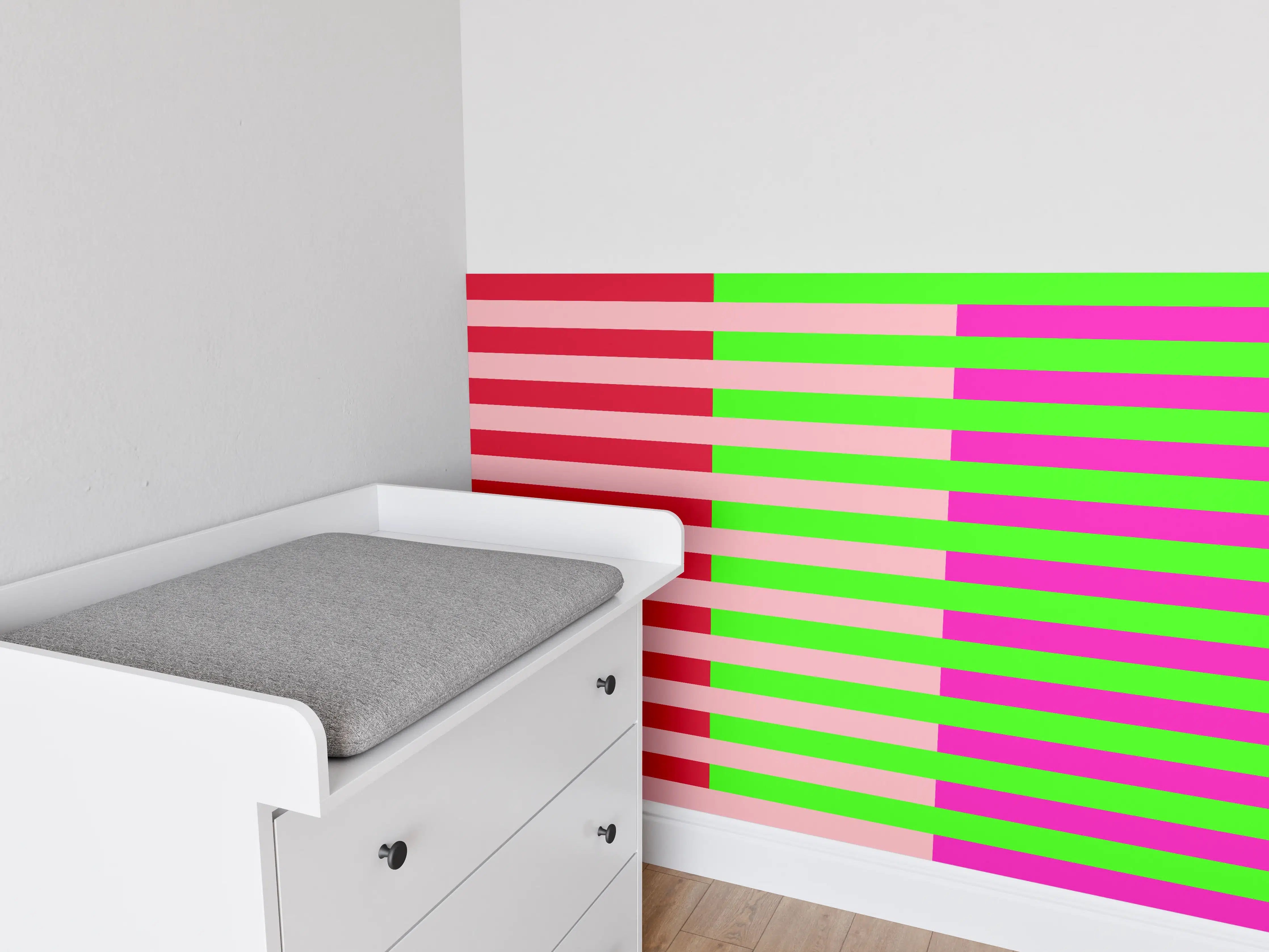 Babyzimmer Wandgestaltung - The Neons - Multy Stripes - Nox