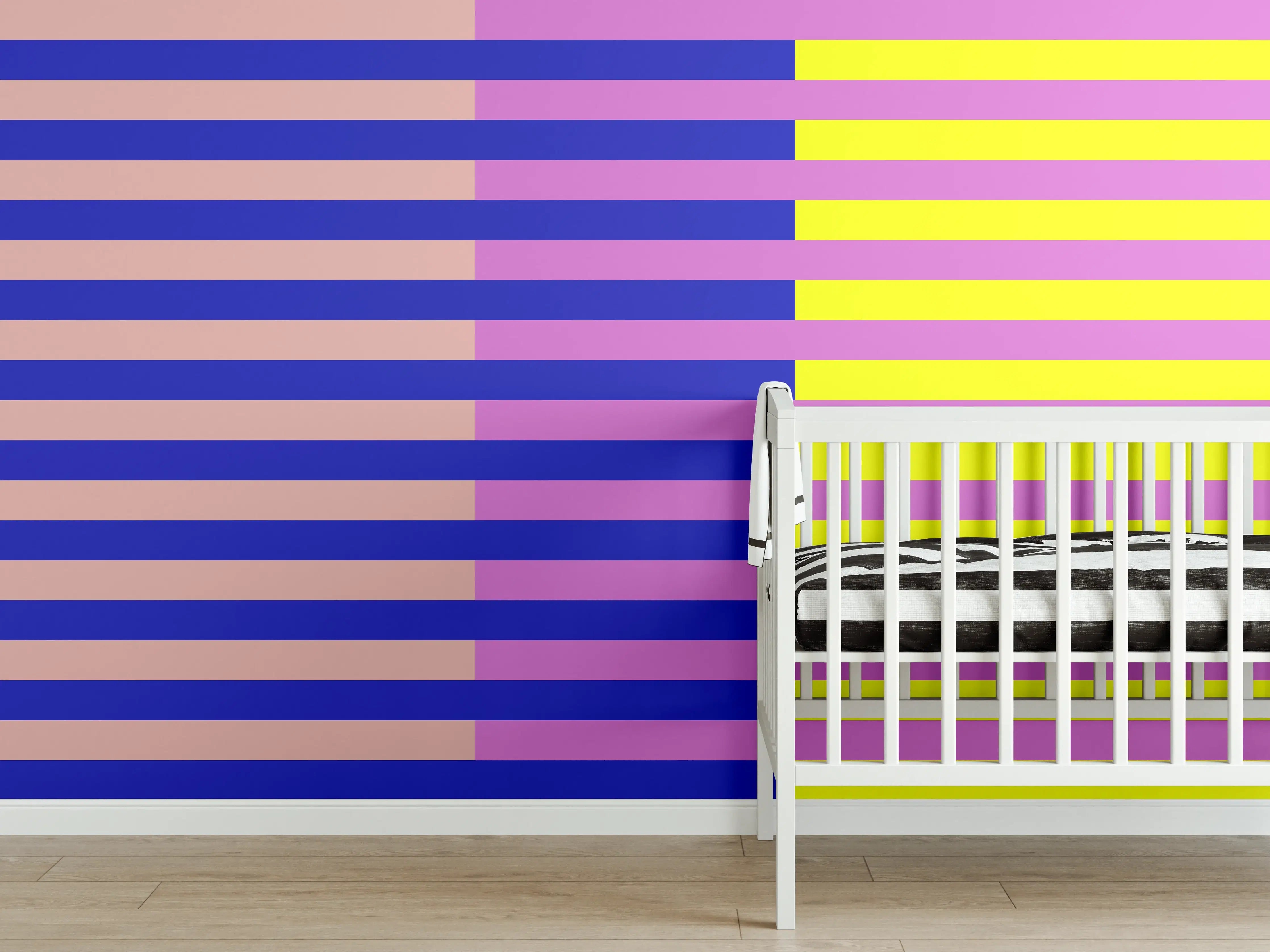 Babyzimmer Wandgestaltung - The Neons - Multy Stripes - Stellar