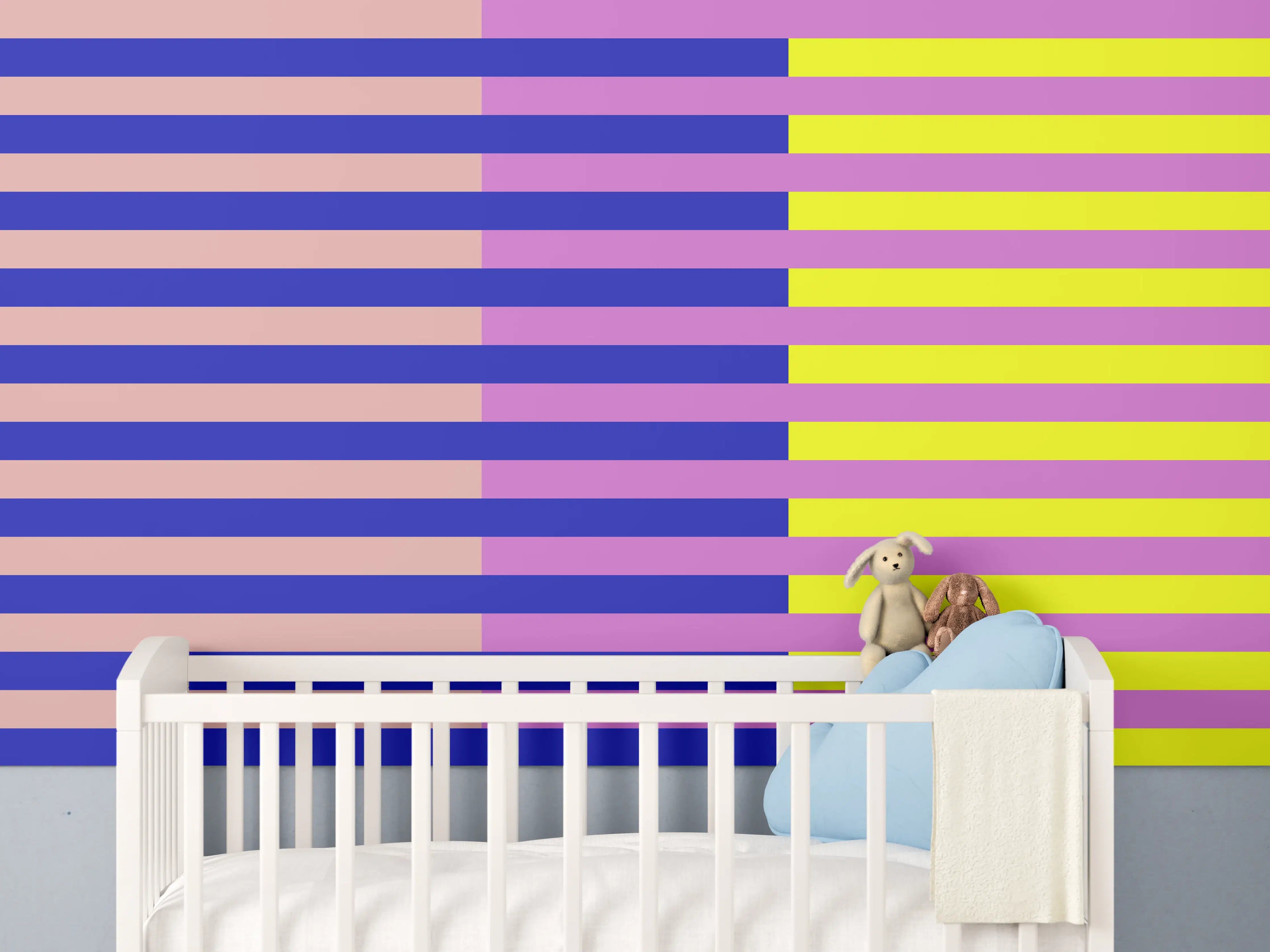 Babyzimmer Wandgestaltung - The Neons - Multy Stripes - Stellar