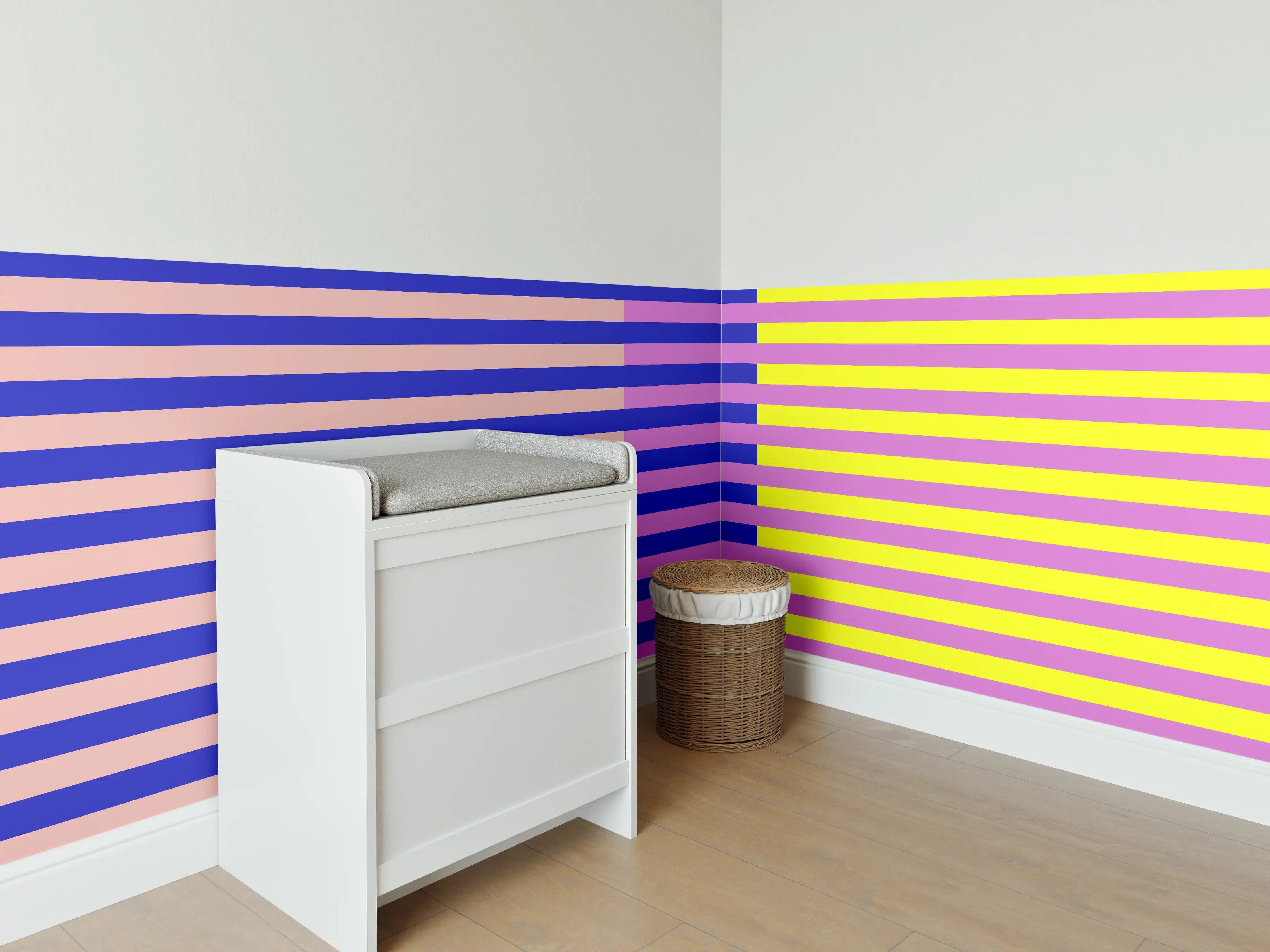 Babyzimmer Wandgestaltung - The Neons - Multy Stripes - Stellar