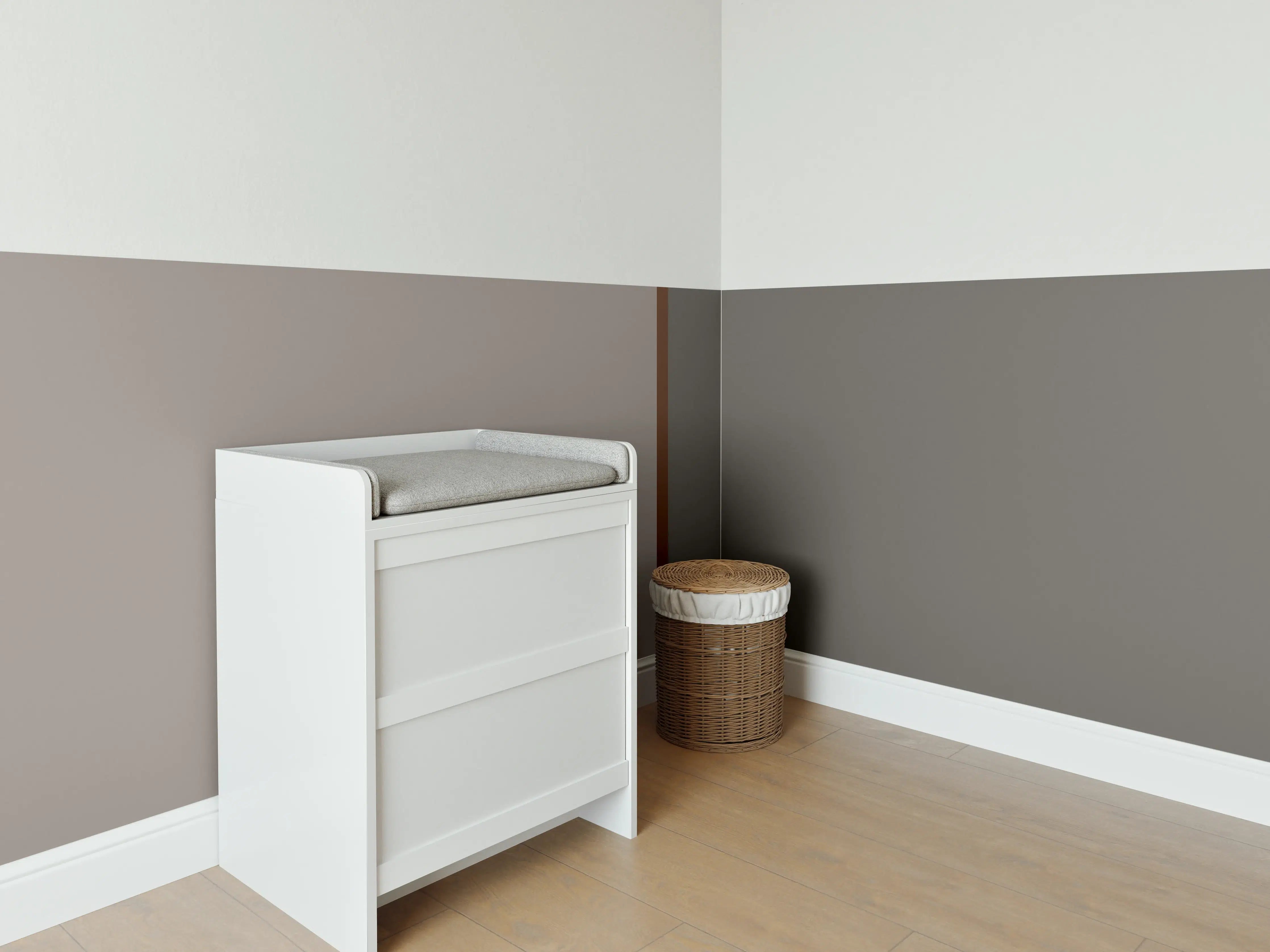 Babyzimmer Wandgestaltung - The Nudes - Easy Vertikal - Ash