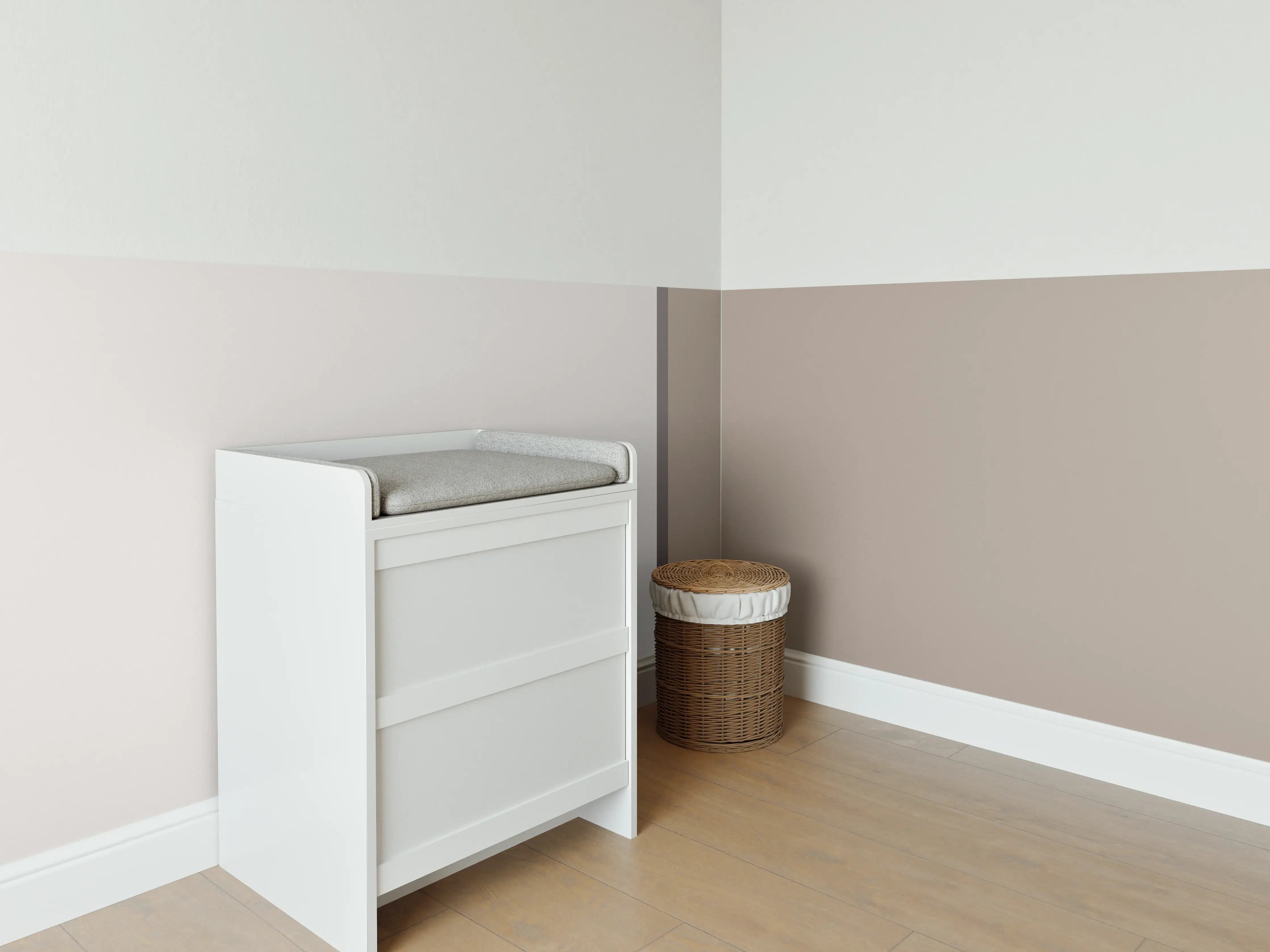 Babyzimmer Wandgestaltung - The Nudes - Easy Vertikal - Fog
