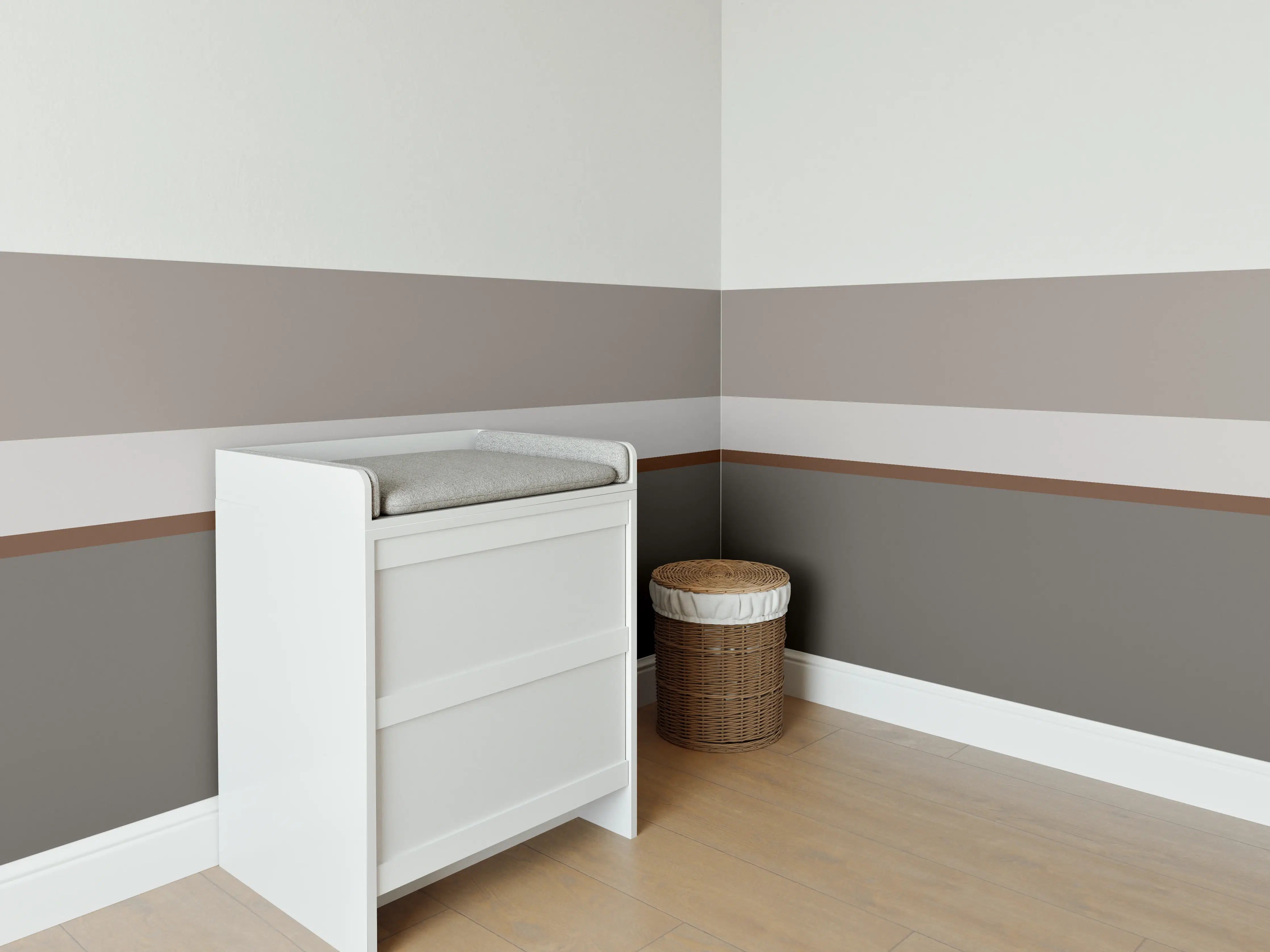 Babyzimmer Wandgestaltung - The Nudes - Horizontal - Ash