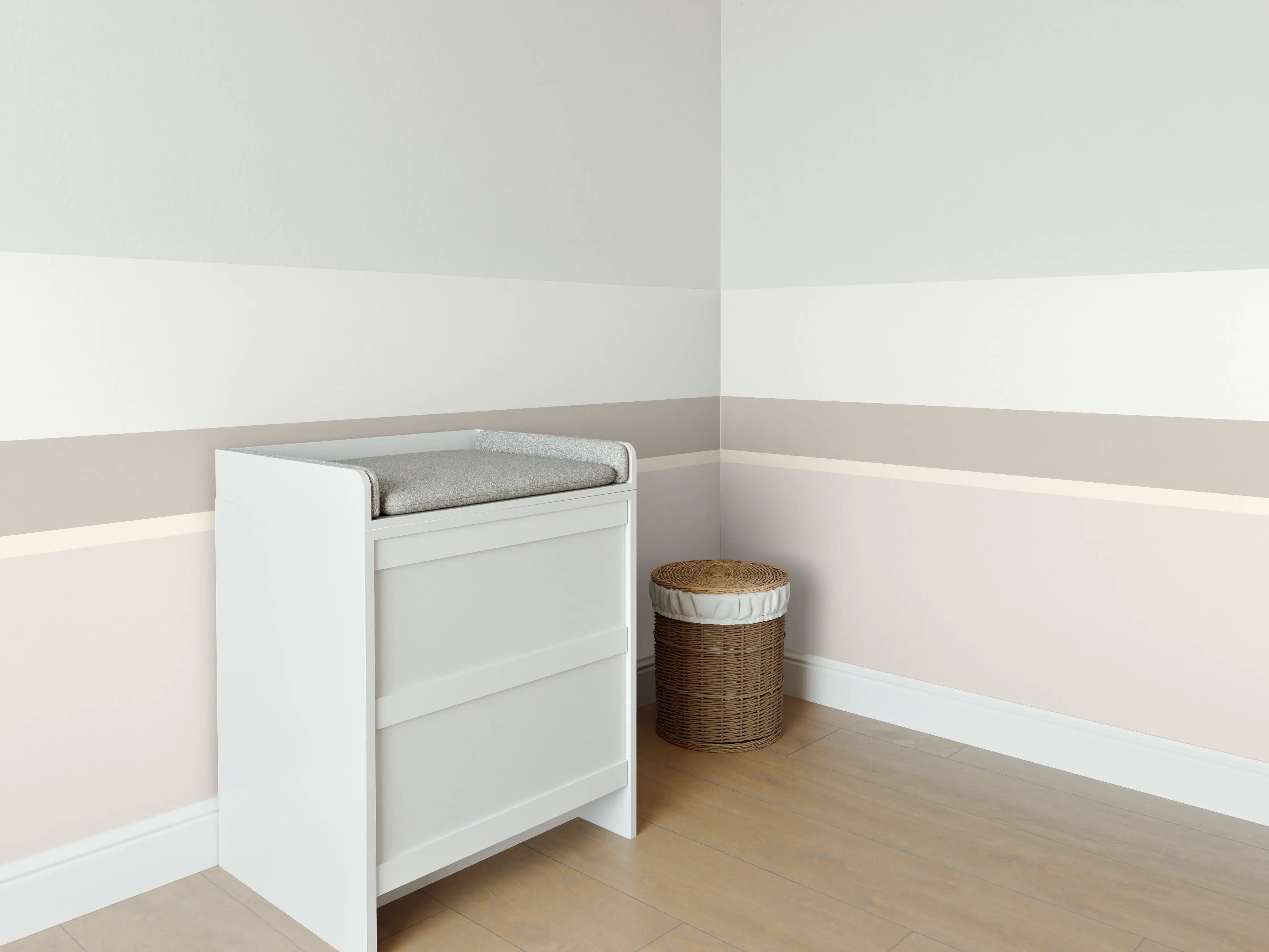 Babyzimmer Wandgestaltung - The Nudes - Horizontal - Latte