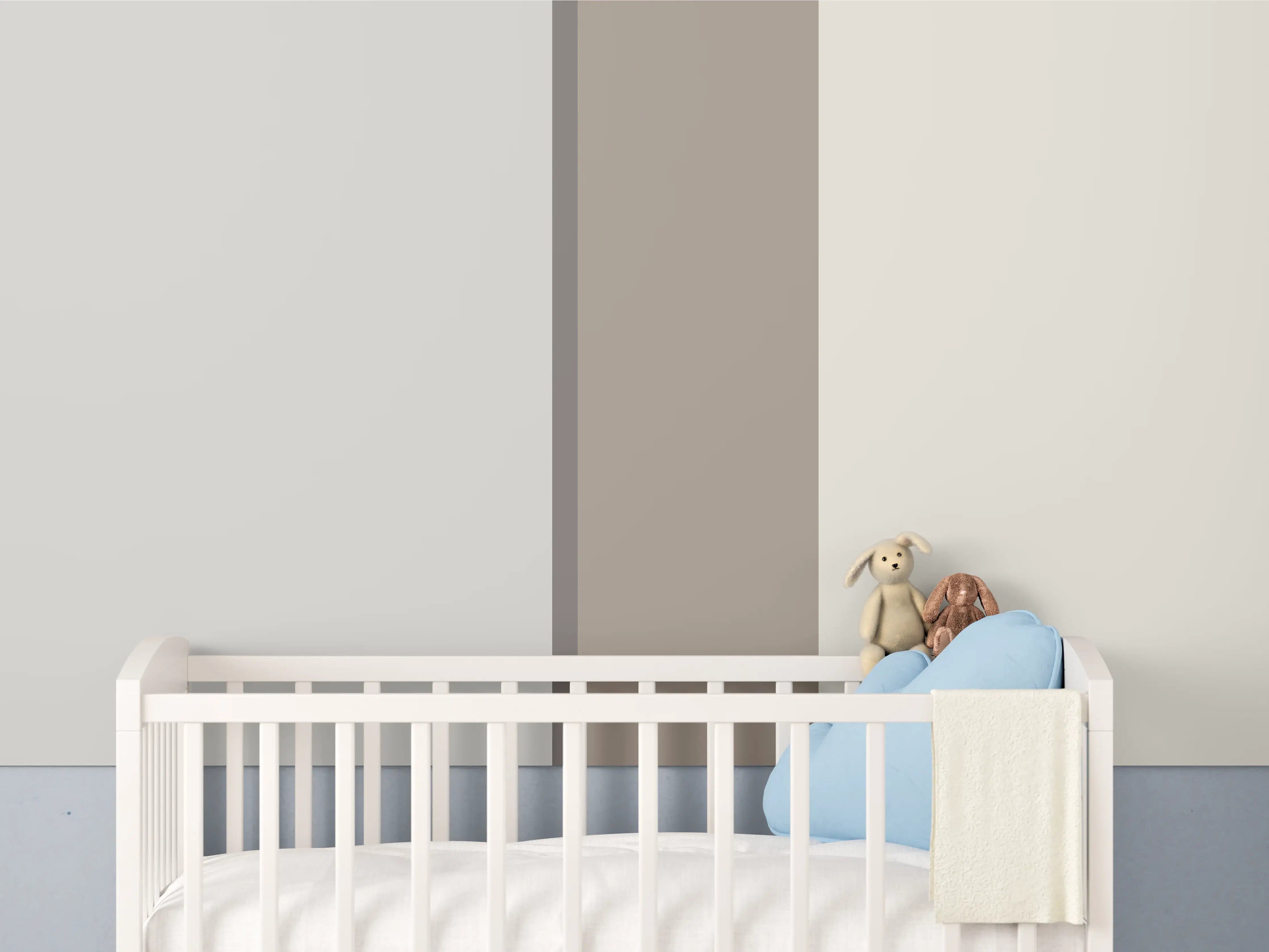 Babyzimmer Wandgestaltung - The Nudes - Vertikal - Fog