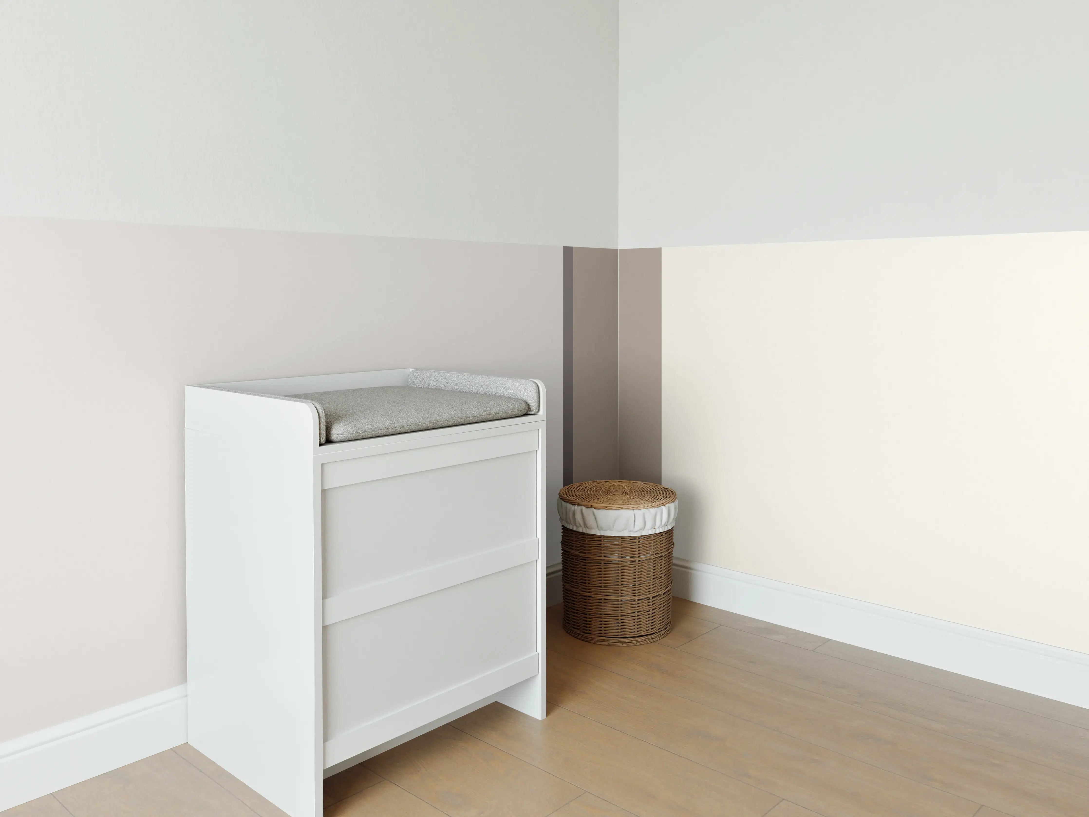 Babyzimmer Wandgestaltung - The Nudes - Vertikal - Fog