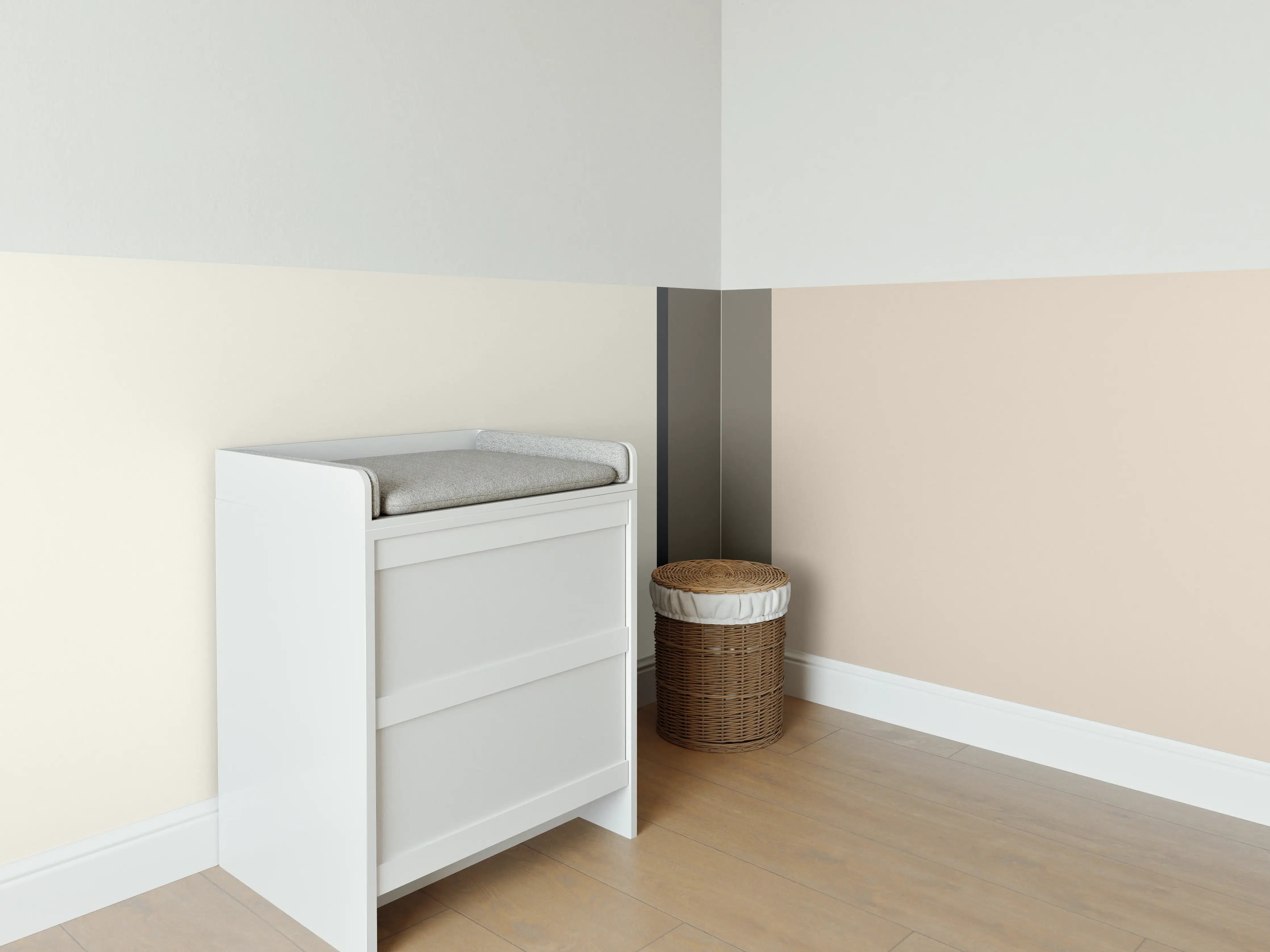 Babyzimmer Wandgestaltung - The Nudes - Vertikal - Toffee