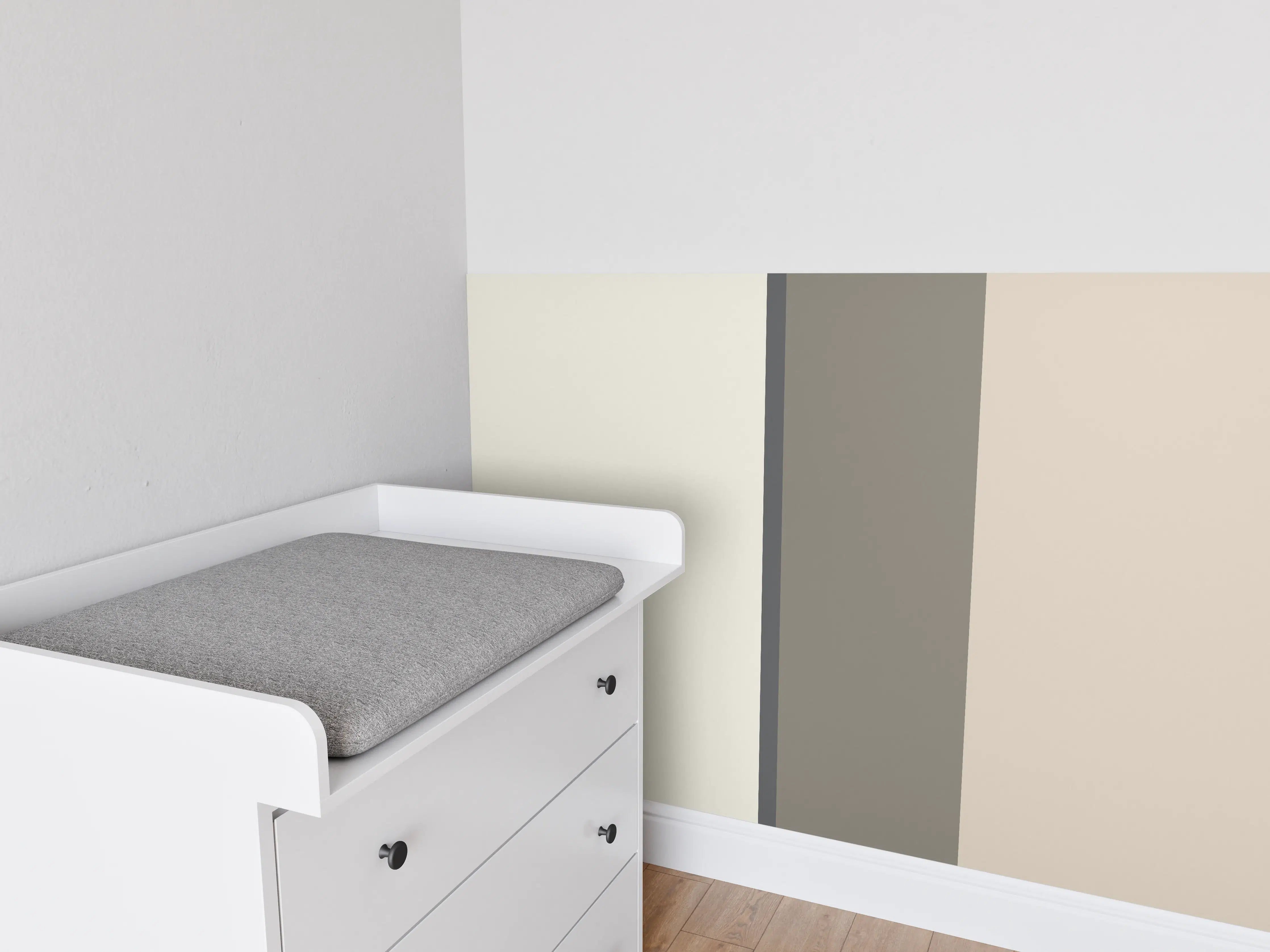 Babyzimmer Wandgestaltung - The Nudes - Vertikal - Toffee