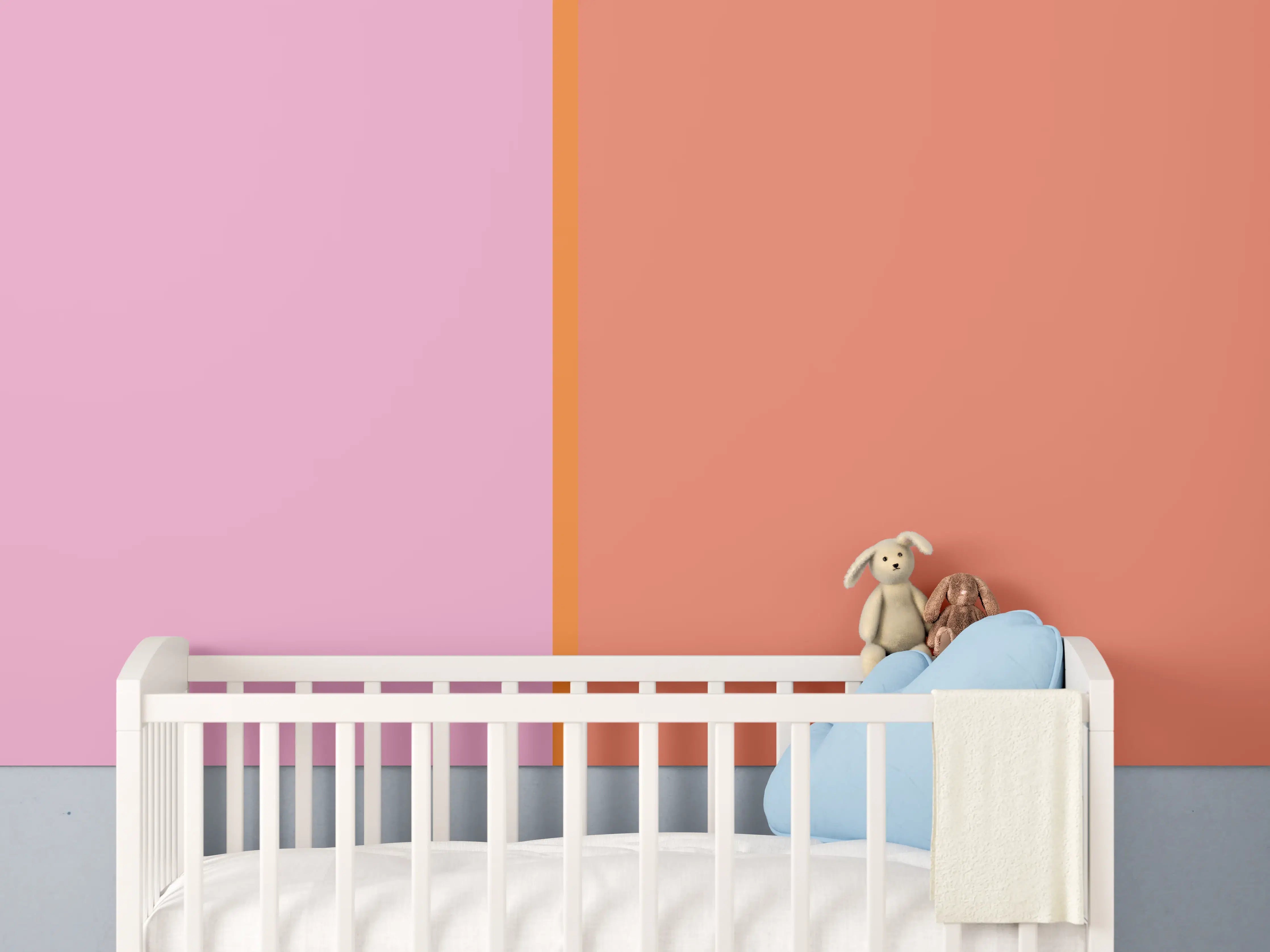 Babyzimmer Wandgestaltung - The Oranges - Easy Vertical - Coral