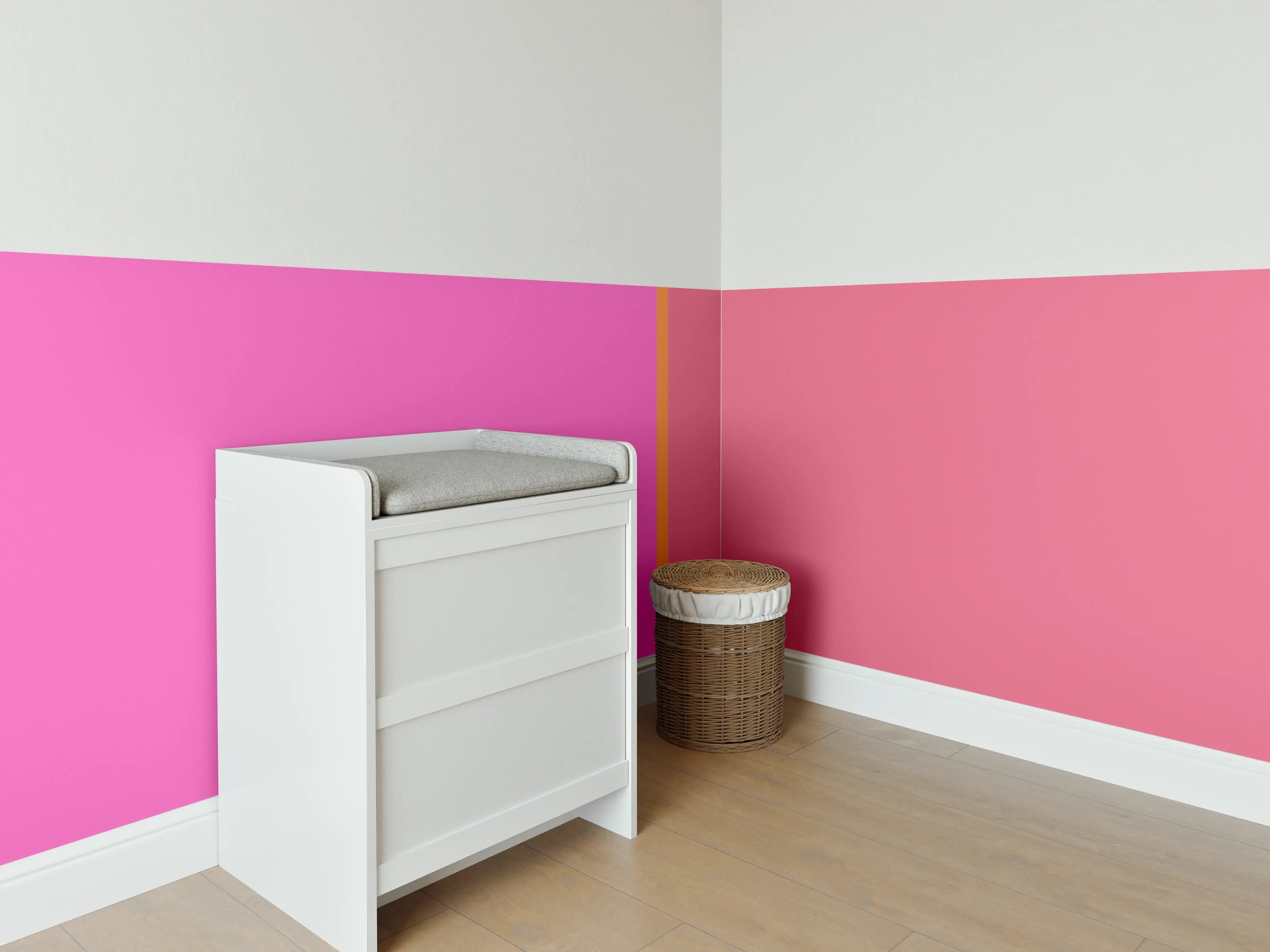 Babyzimmer Wandgestaltung - The Oranges - Easy Vertical - Fuchsia