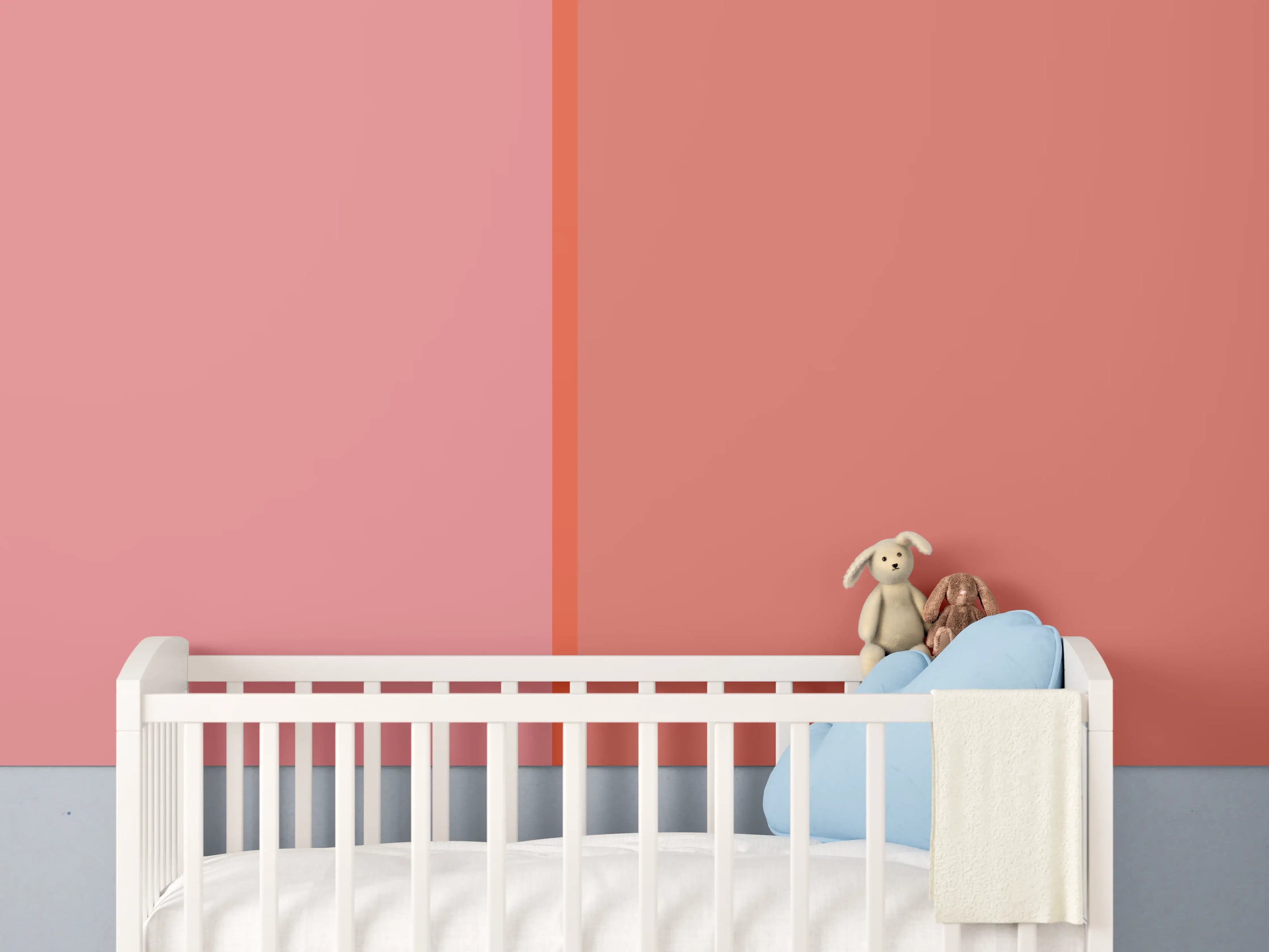 Babyzimmer Wandgestaltung - The Oranges - Easy Vertical - Salmon