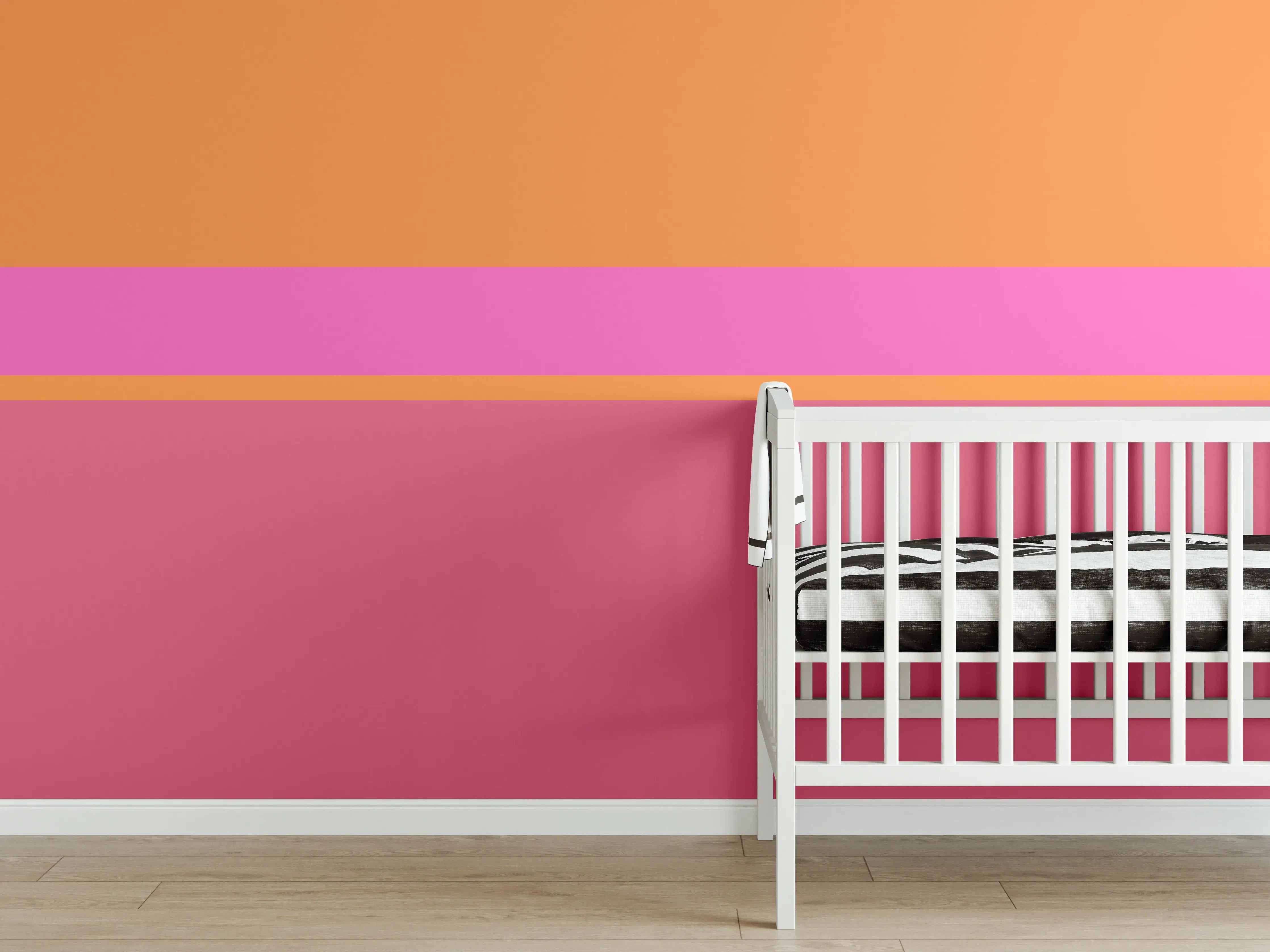 Babyzimmer Wandgestaltung - The Oranges - Horizontal - Fuchsia