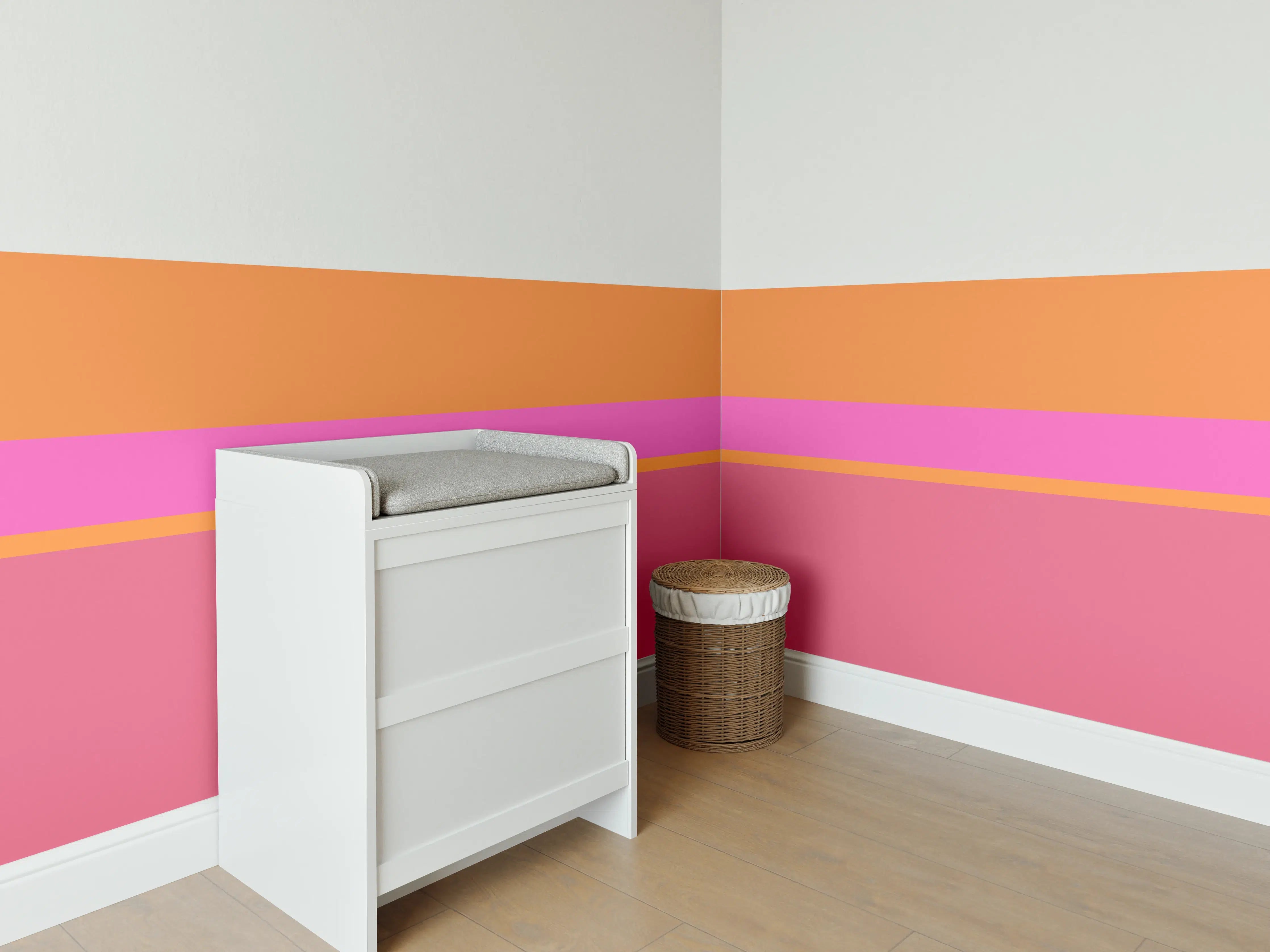 Babyzimmer Wandgestaltung - The Oranges - Horizontal - Fuchsia