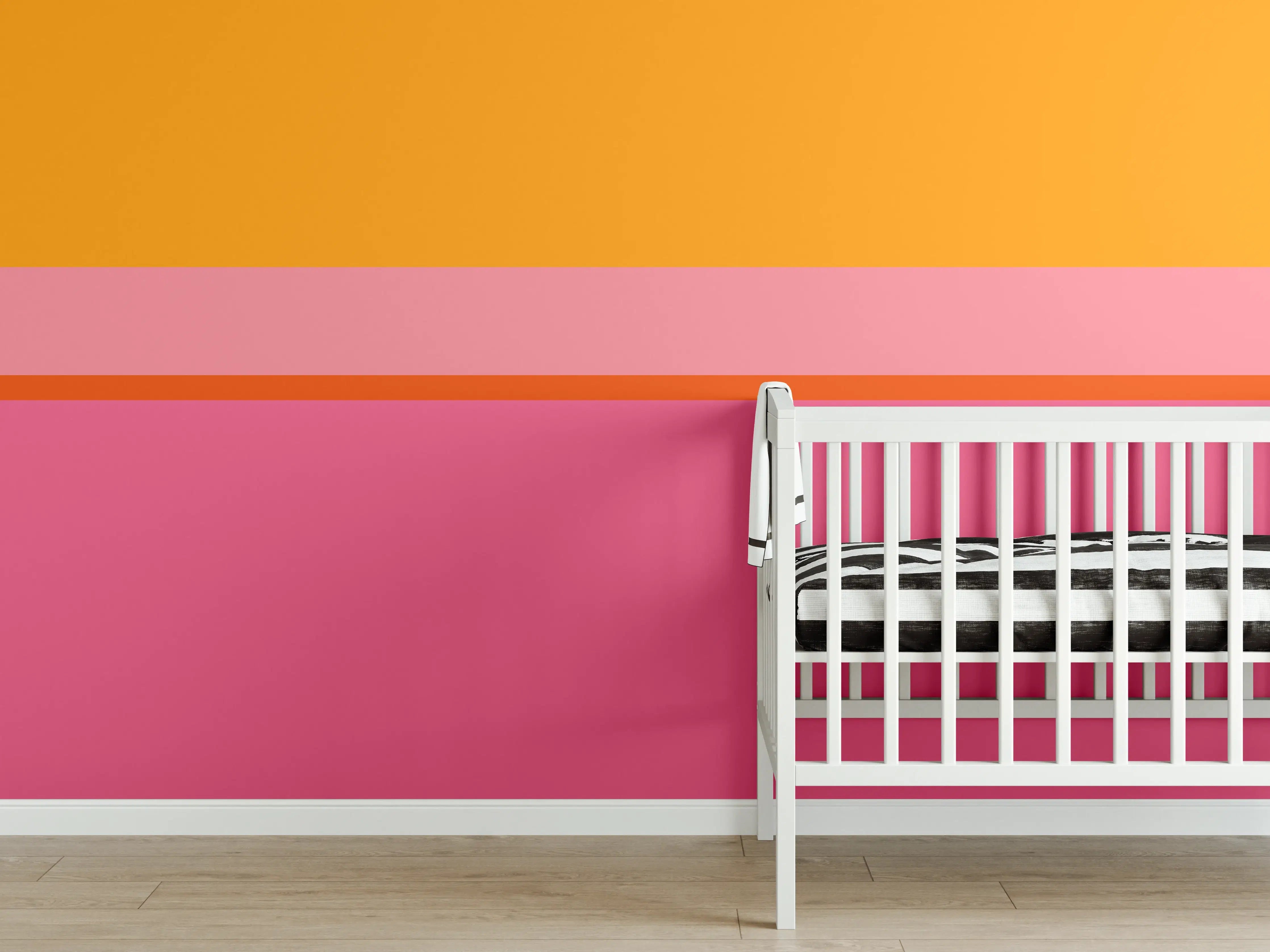Babyzimmer Wandgestaltung - The Oranges - Horizontal - Raspberry