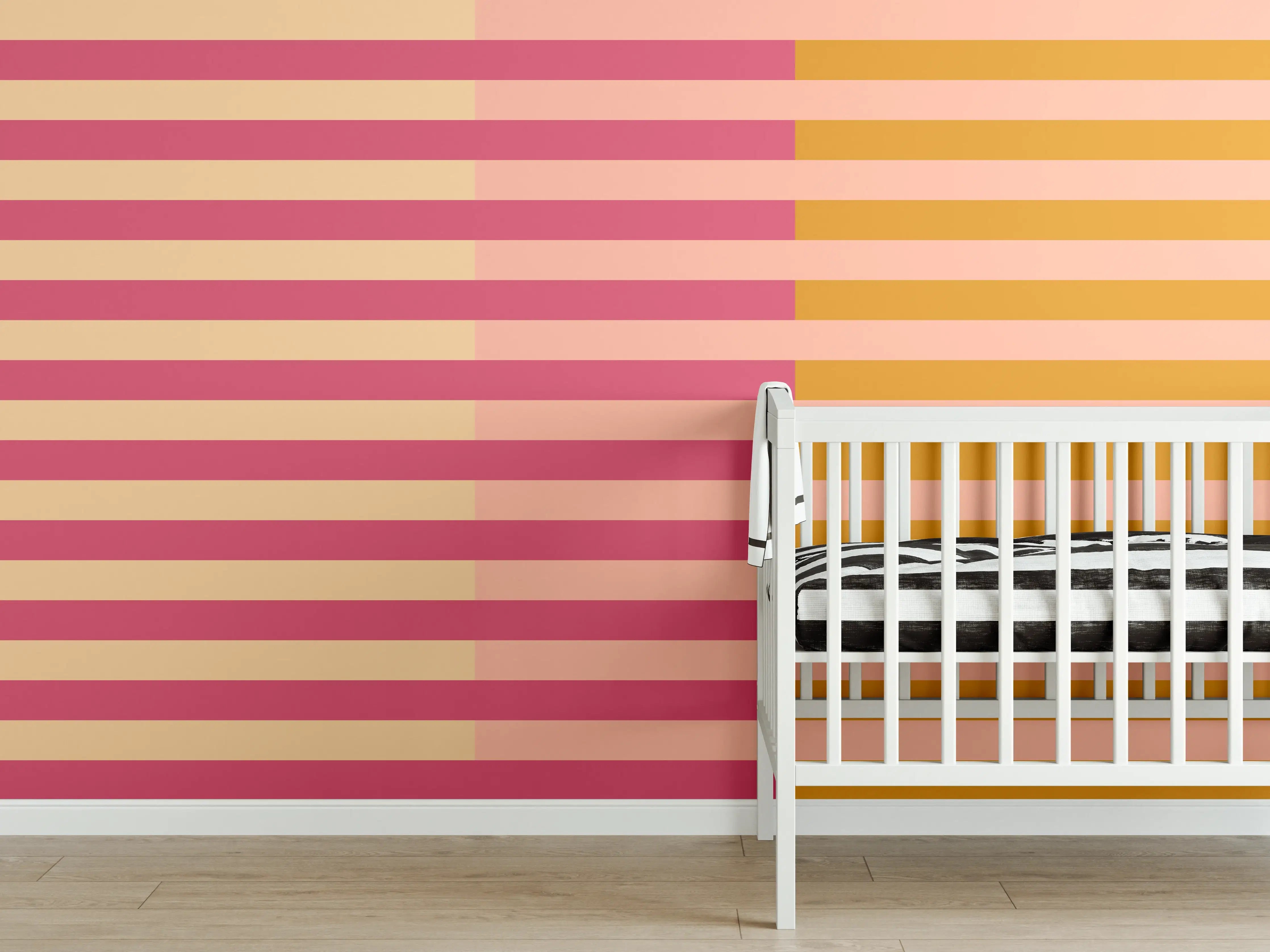 Babyzimmer Wandgestaltung - The Oranges - Multy Stripes - Cotton Candy