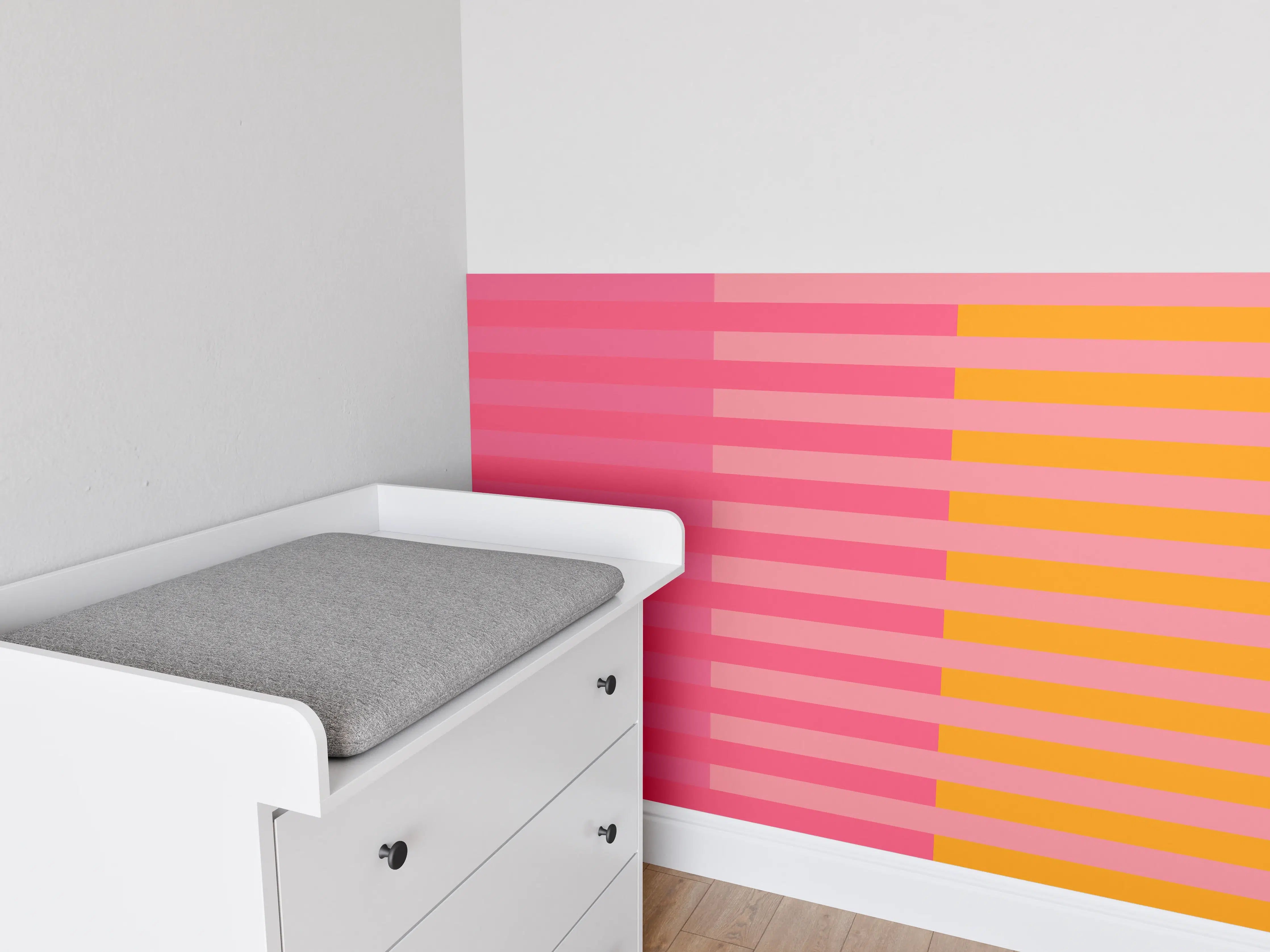 Babyzimmer Wandgestaltung - The Oranges - Multy Stripes - Raspberry