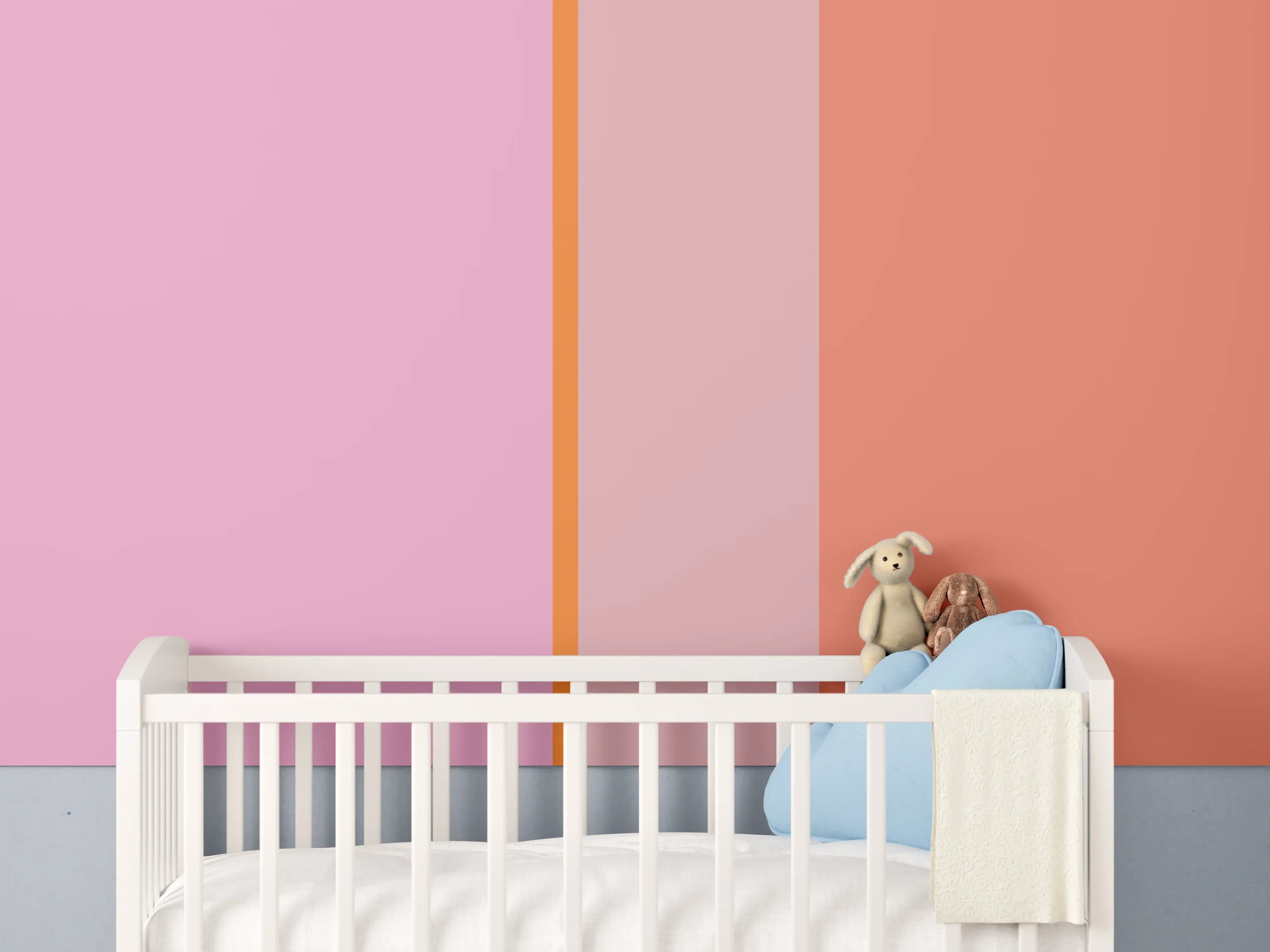 Babyzimmer Wandgestaltung - The Oranges - Vertical - Coral