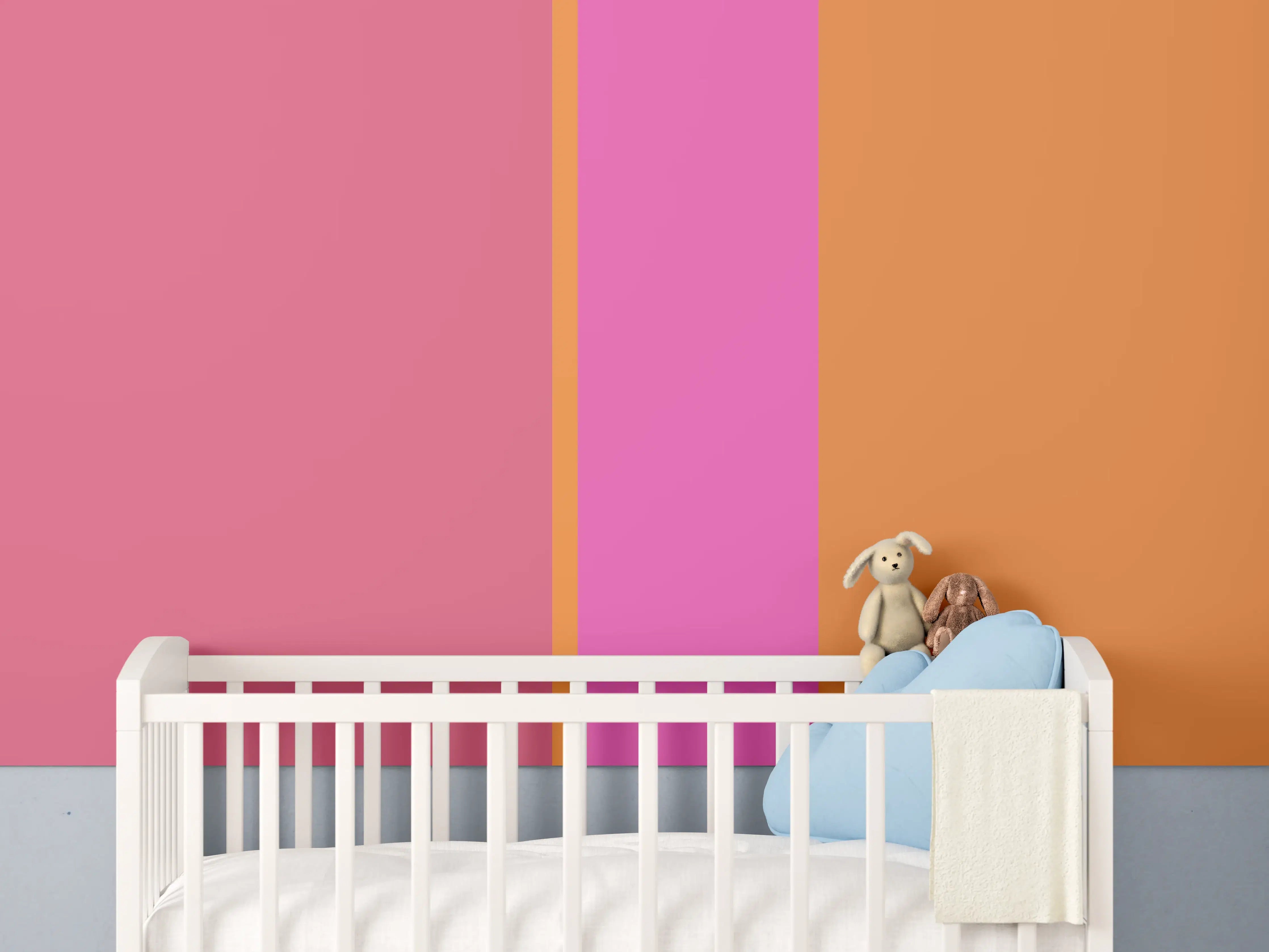 Babyzimmer Wandgestaltung - The Oranges - Vertical - Fuchsia