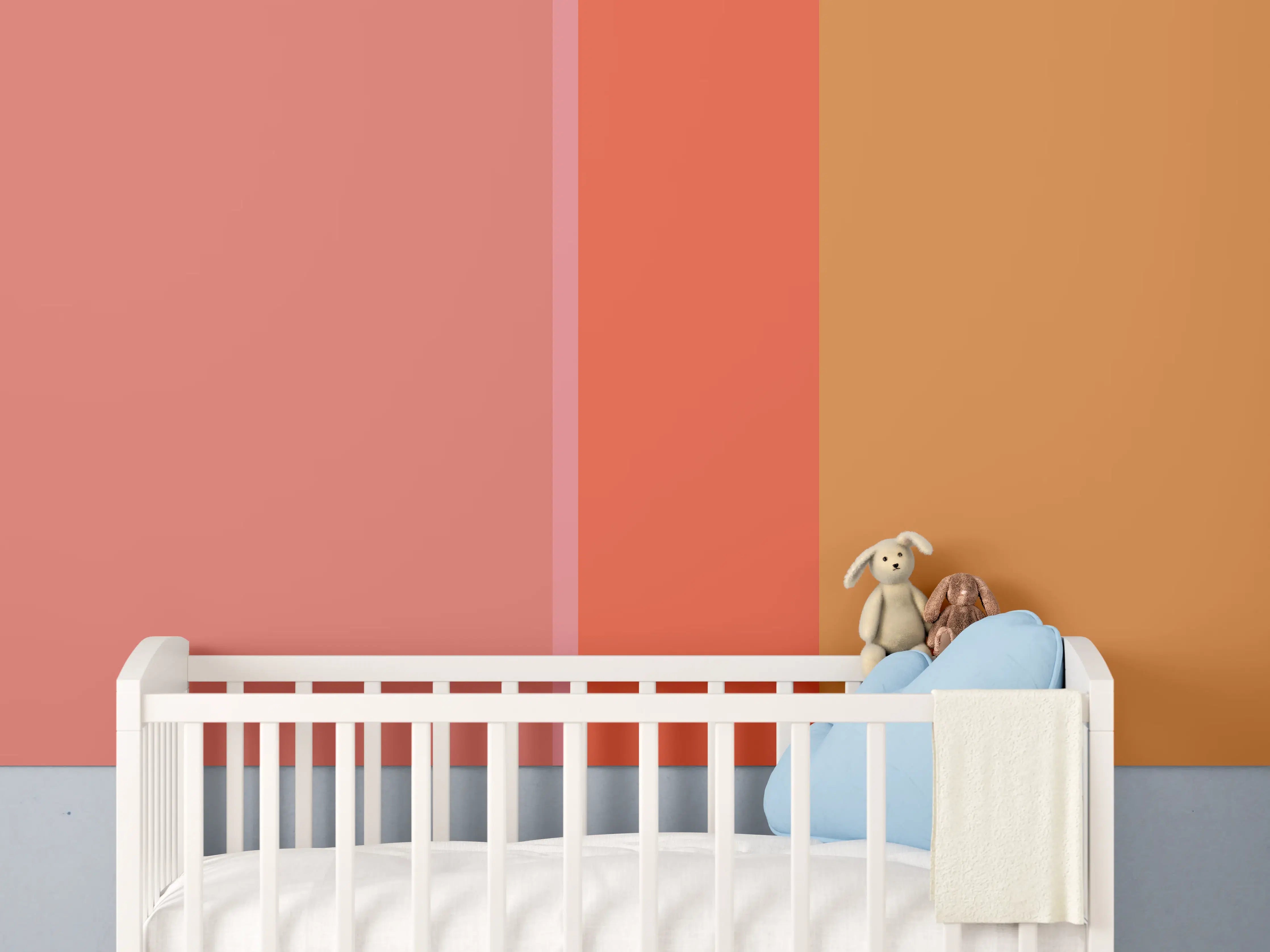 Babyzimmer Wandgestaltung - The Oranges - Vertical - Salmon