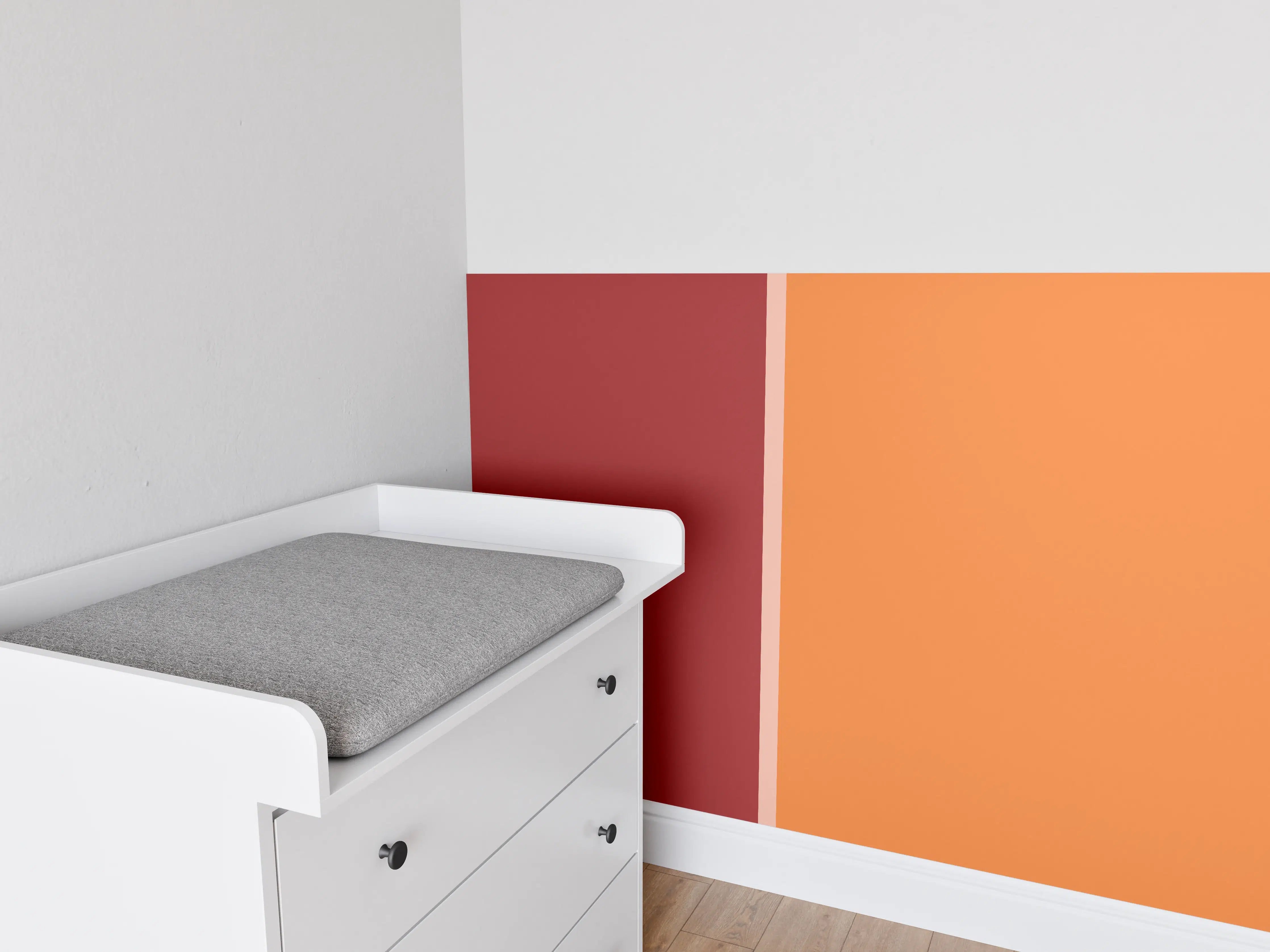 Babyzimmer Wandgestaltung - The Reds - Easy Vertical - Sangria