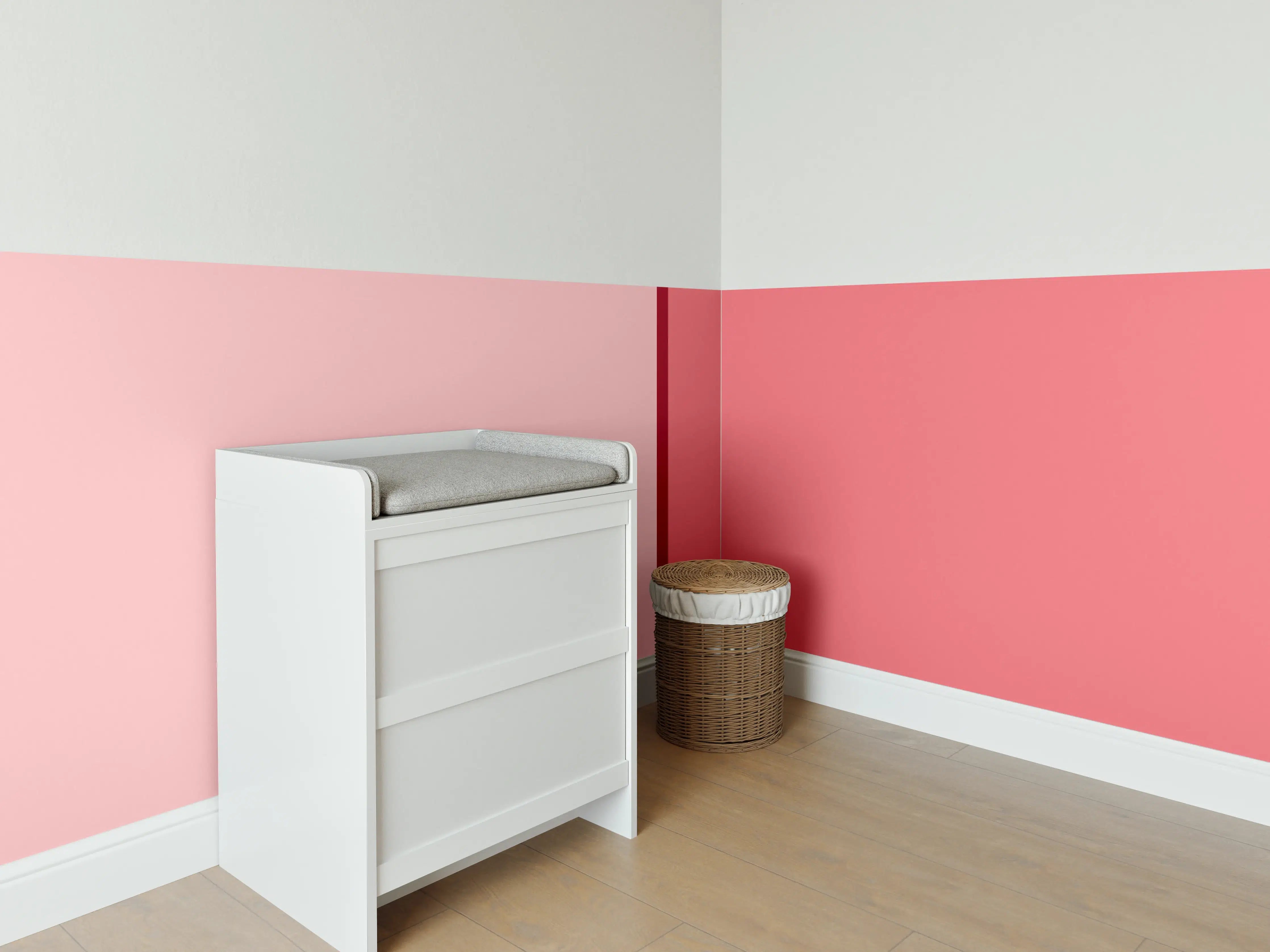 Babyzimmer Wandgestaltung - The Reds - Easy Vertical - Tomato