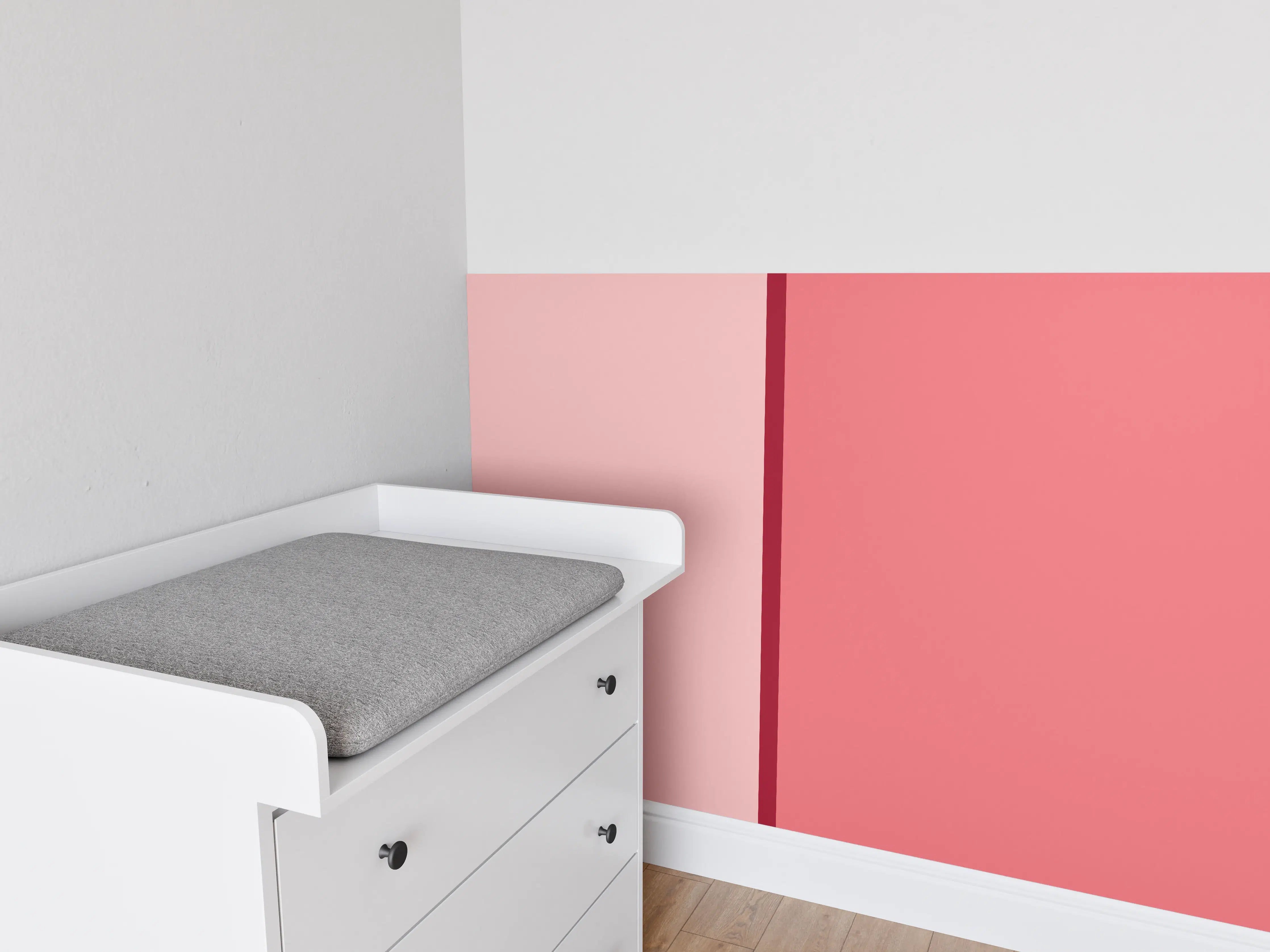 Babyzimmer Wandgestaltung - The Reds - Easy Vertical - Tomato