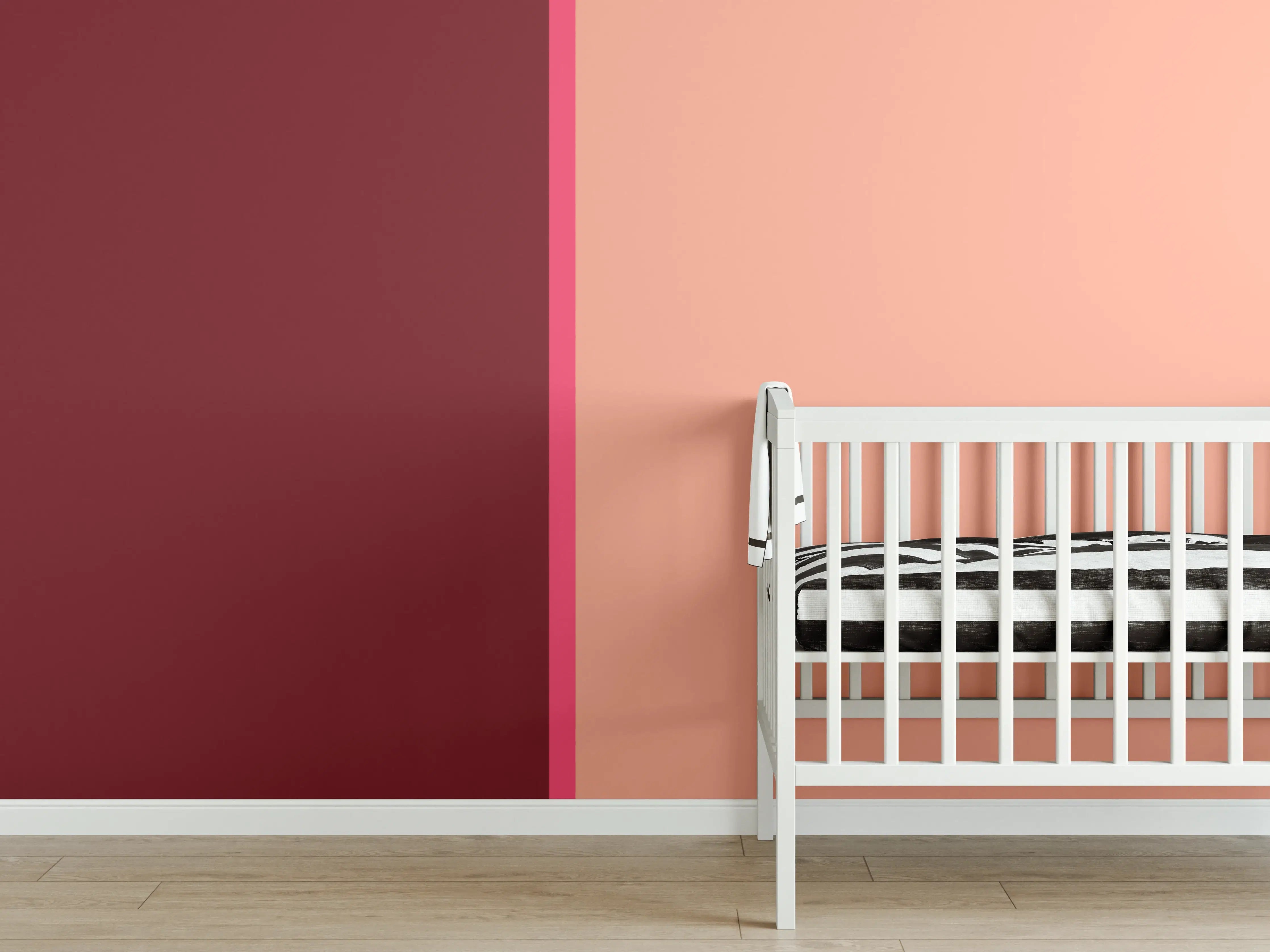 Babyzimmer Wandgestaltung - The Reds - Easy Vertikal - Cherry