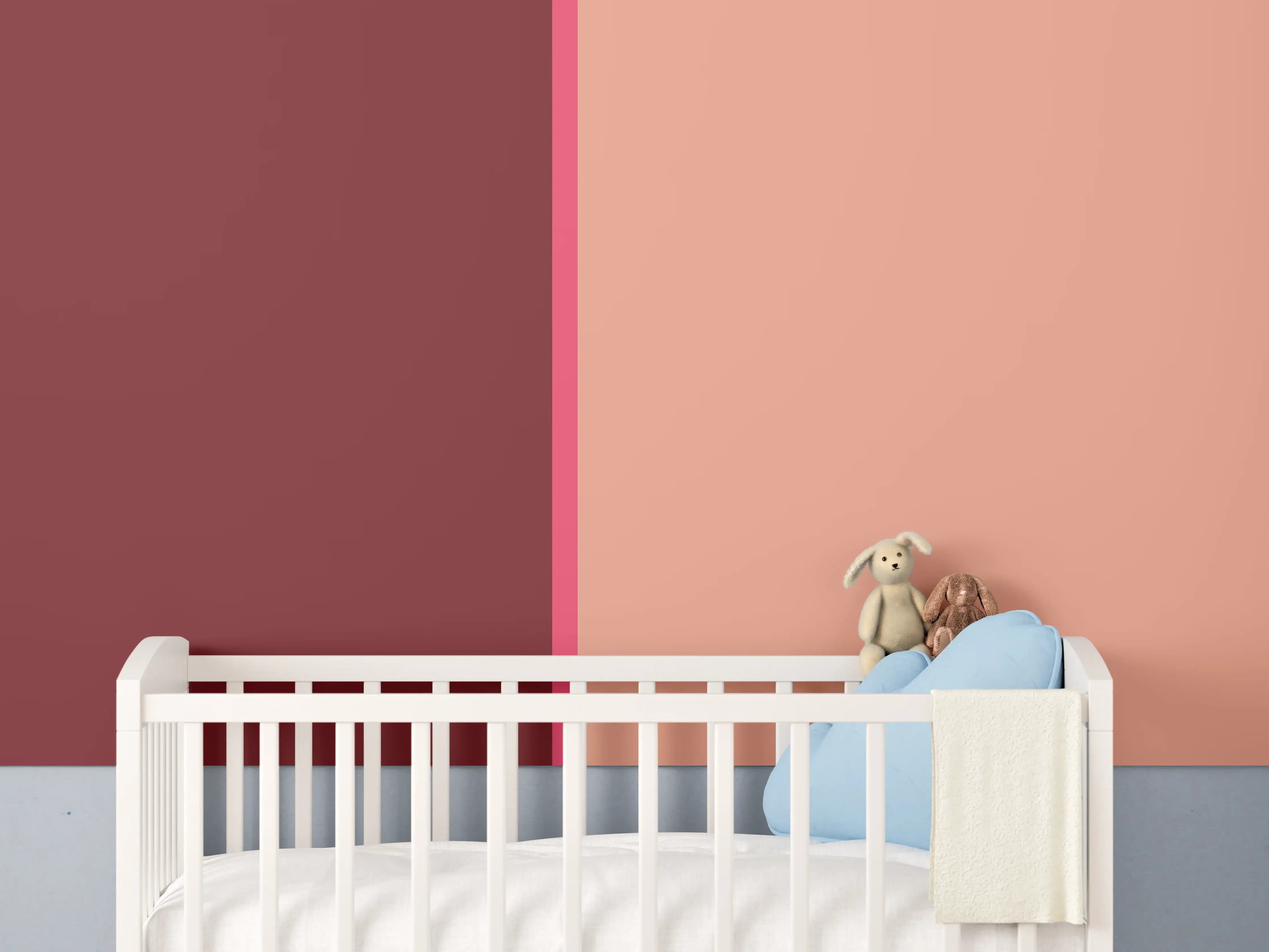 Babyzimmer Wandgestaltung - The Reds - Easy Vertikal - Cherry