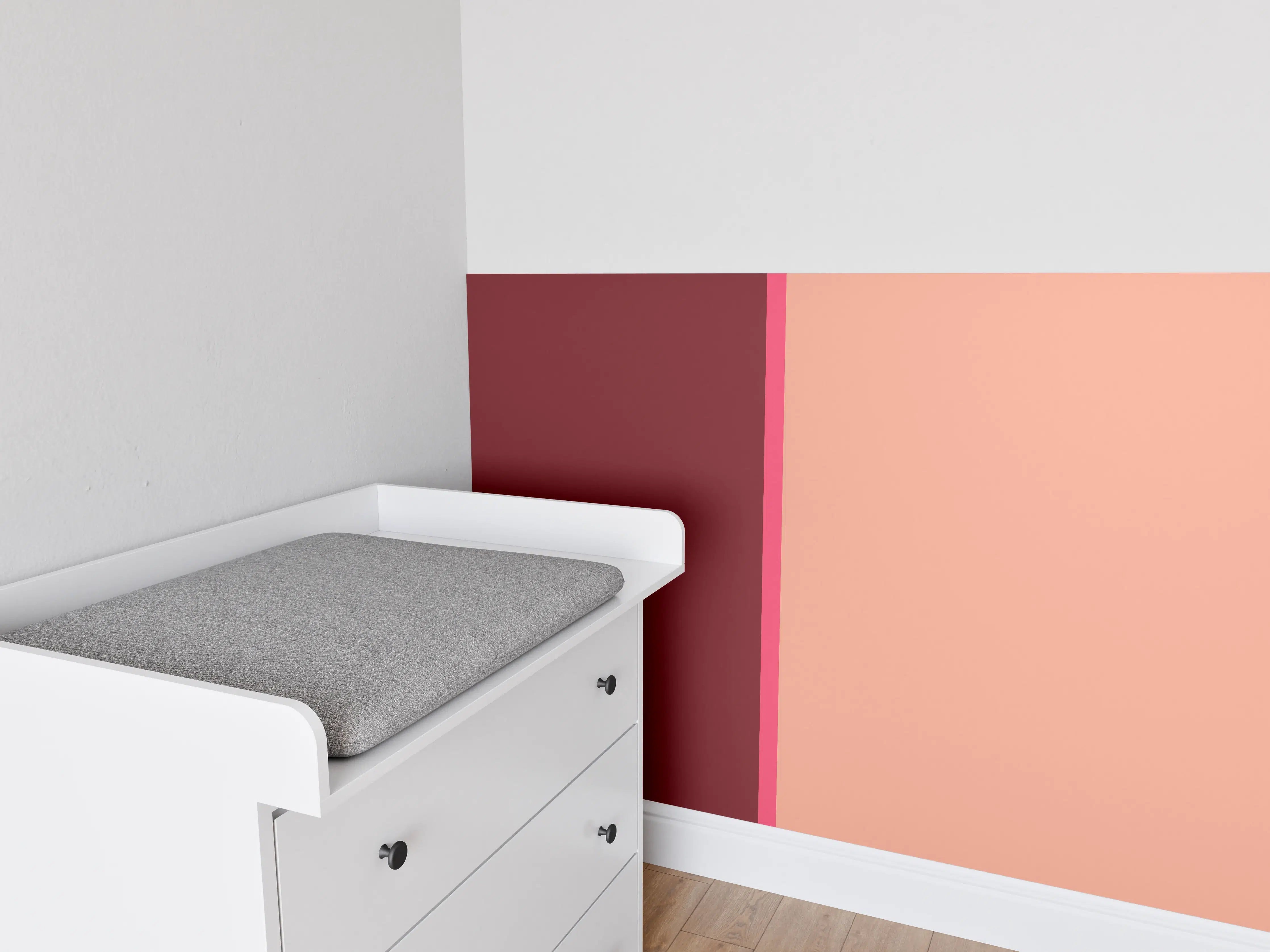 Babyzimmer Wandgestaltung - The Reds - Easy Vertikal - Cherry