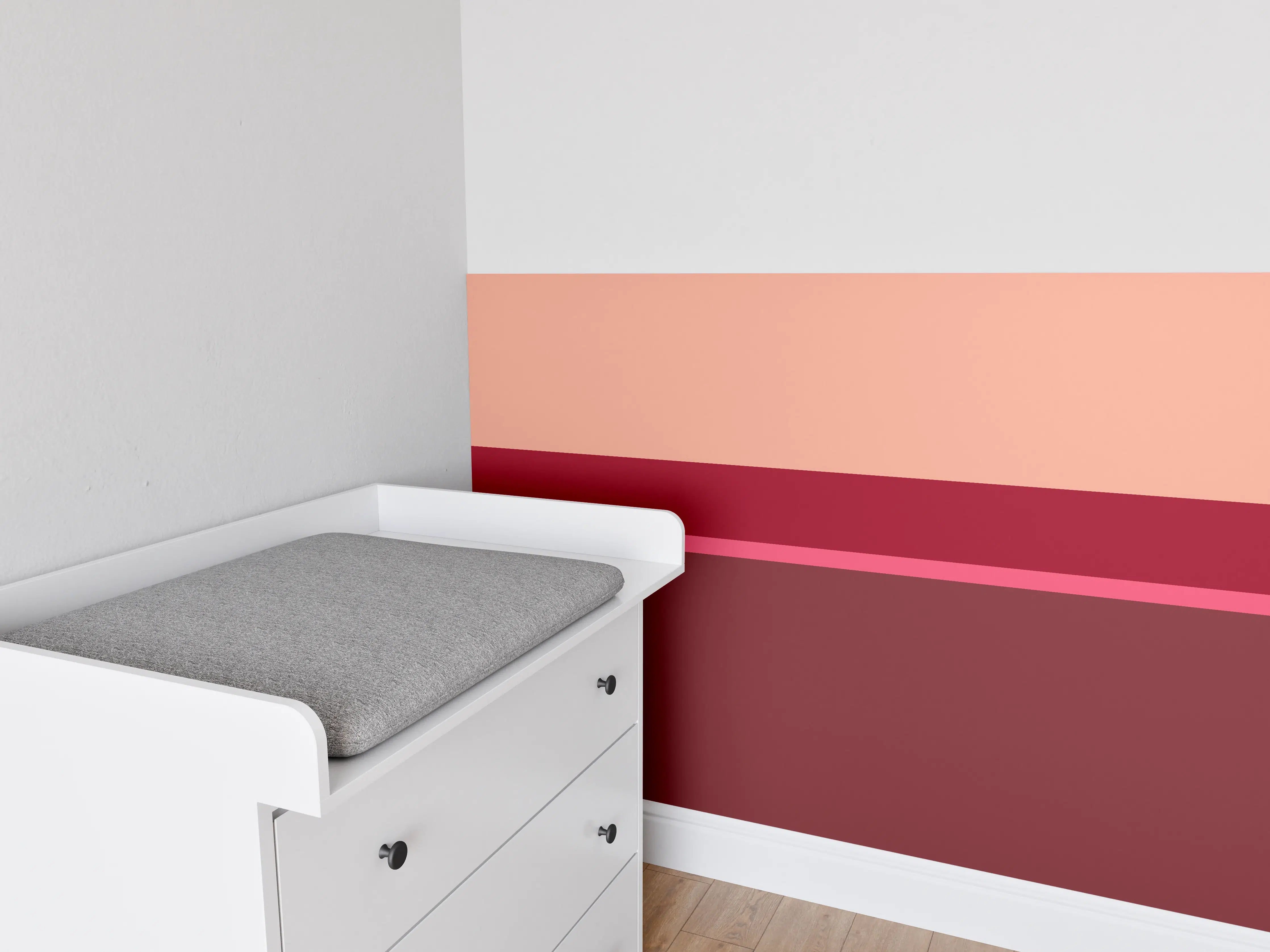 Babyzimmer Wandgestaltung - The Reds - Horizontal - Cherry