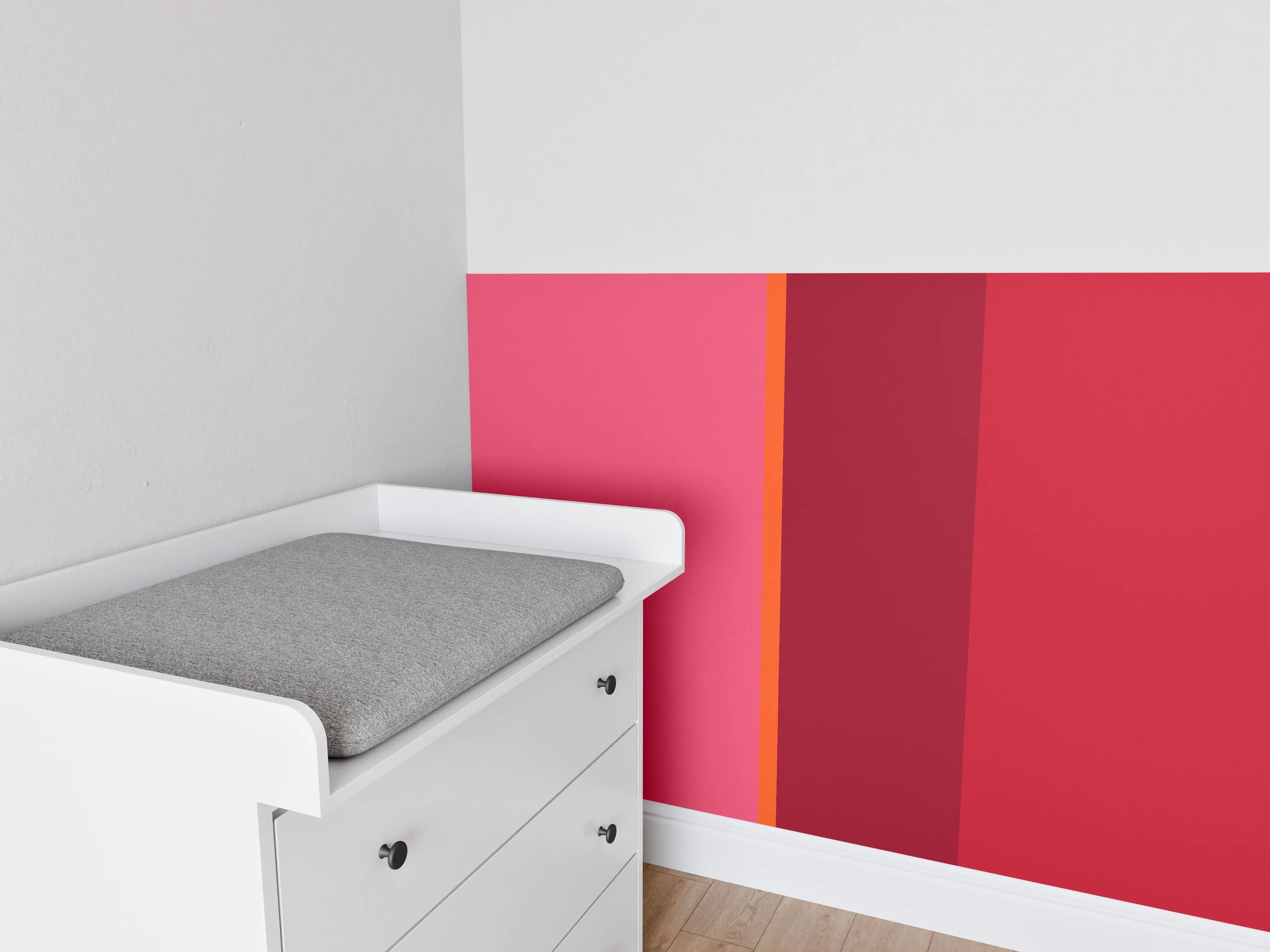 Babyzimmer Wandgestaltung - The Reds - Vertical - Pommagranate