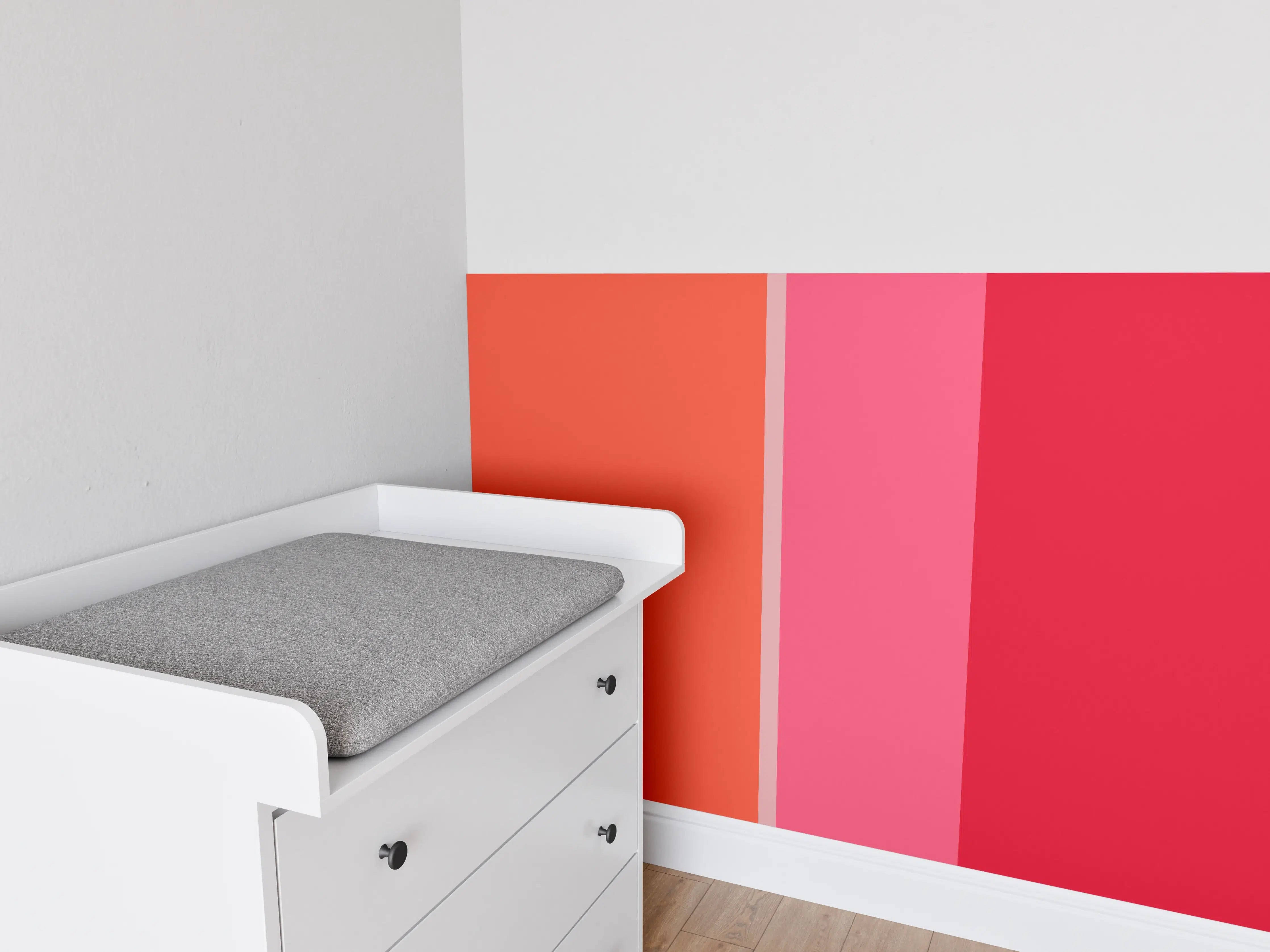Babyzimmer Wandgestaltung - The Reds - Vertical - Strawberry