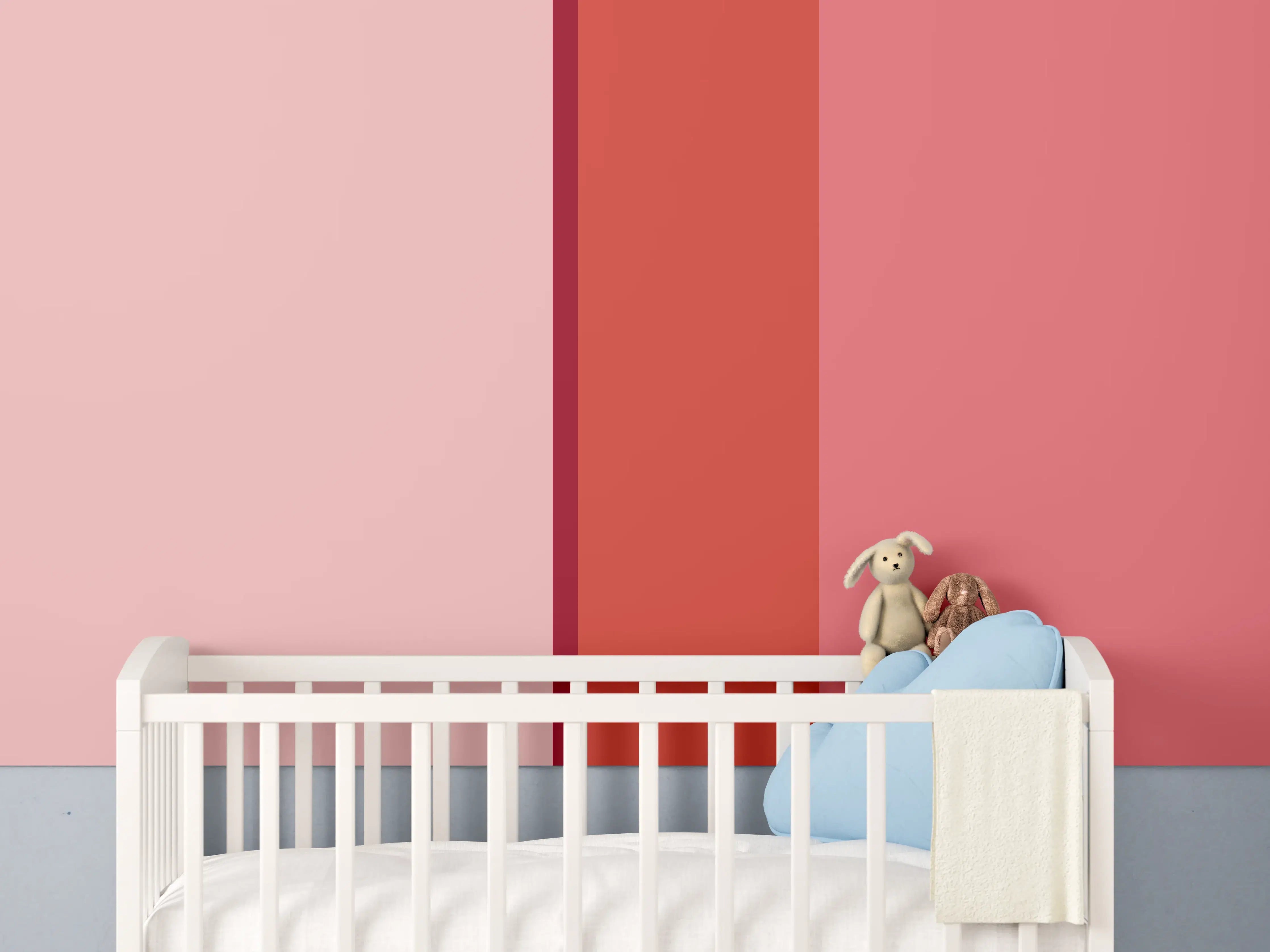 Babyzimmer Wandgestaltung - The Reds - Vertical - Tomato