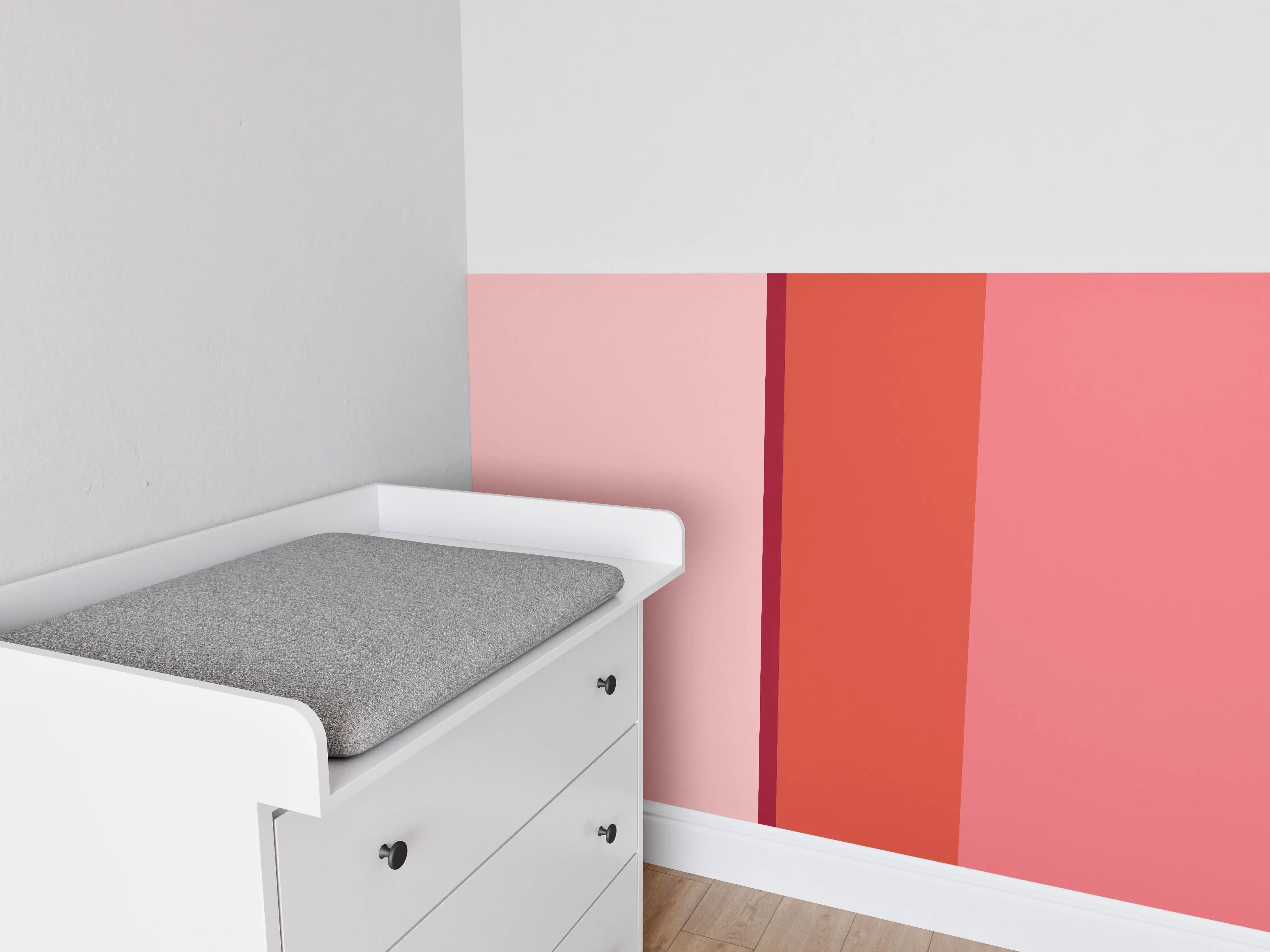 Babyzimmer Wandgestaltung - The Reds - Vertical - Tomato