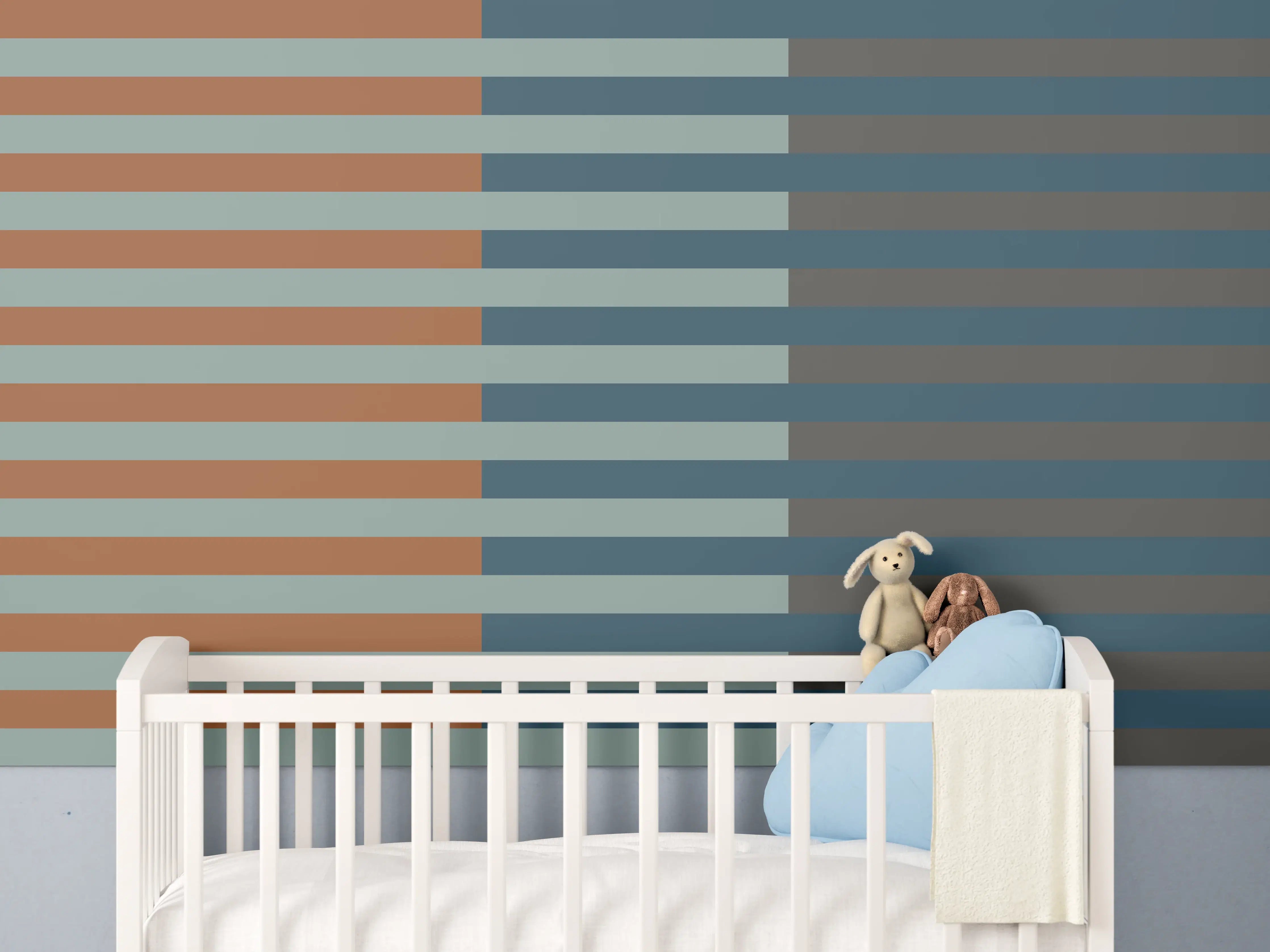 Babyzimmer Wandgestaltung - The Retros - Multy Stripes - Jon