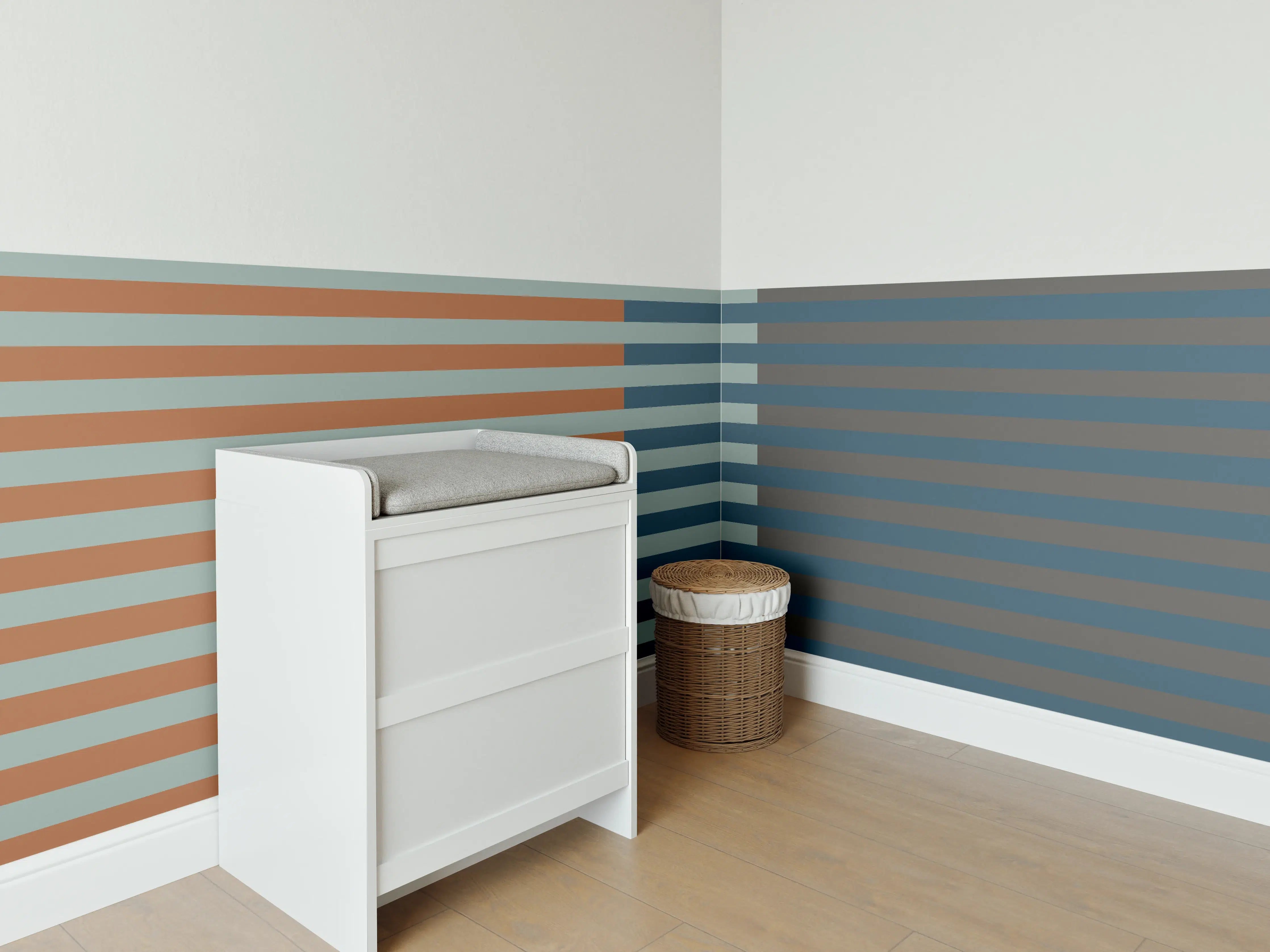 Babyzimmer Wandgestaltung - The Retros - Multy Stripes - Jon