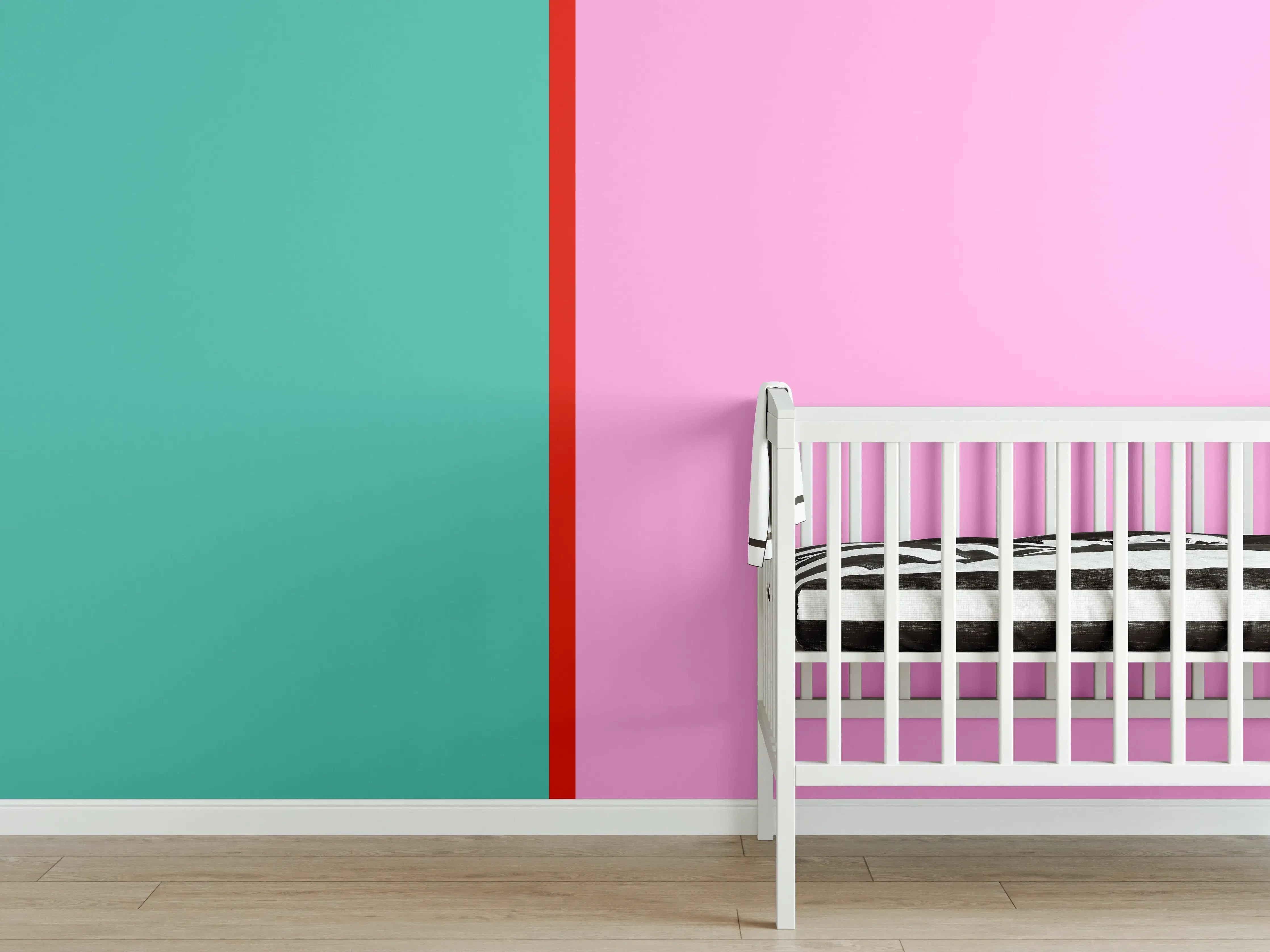 Babyzimmer Wandgestaltung - The Springs - Easy Vertikal - Peony
