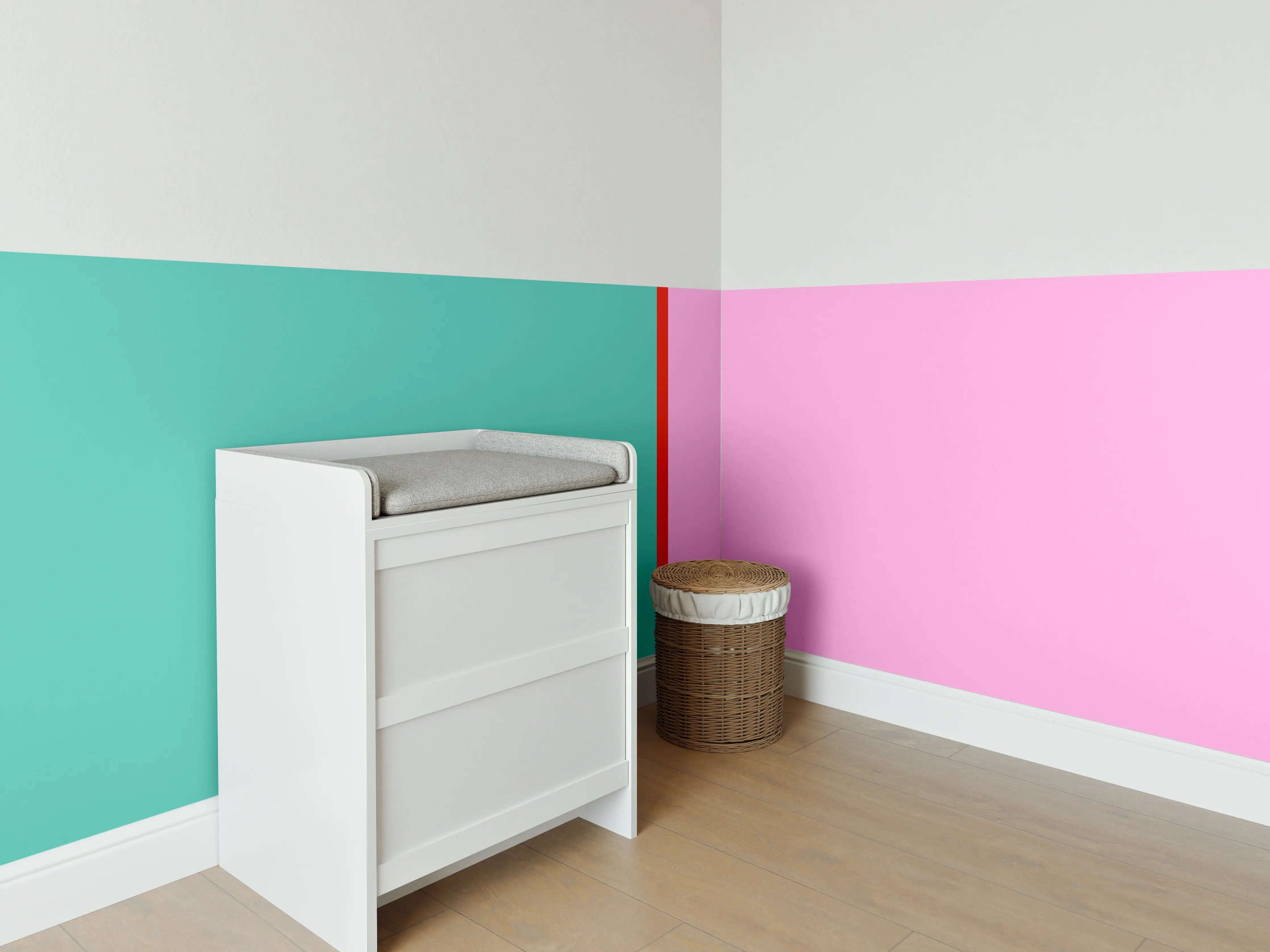 Babyzimmer Wandgestaltung - The Springs - Easy Vertikal - Peony