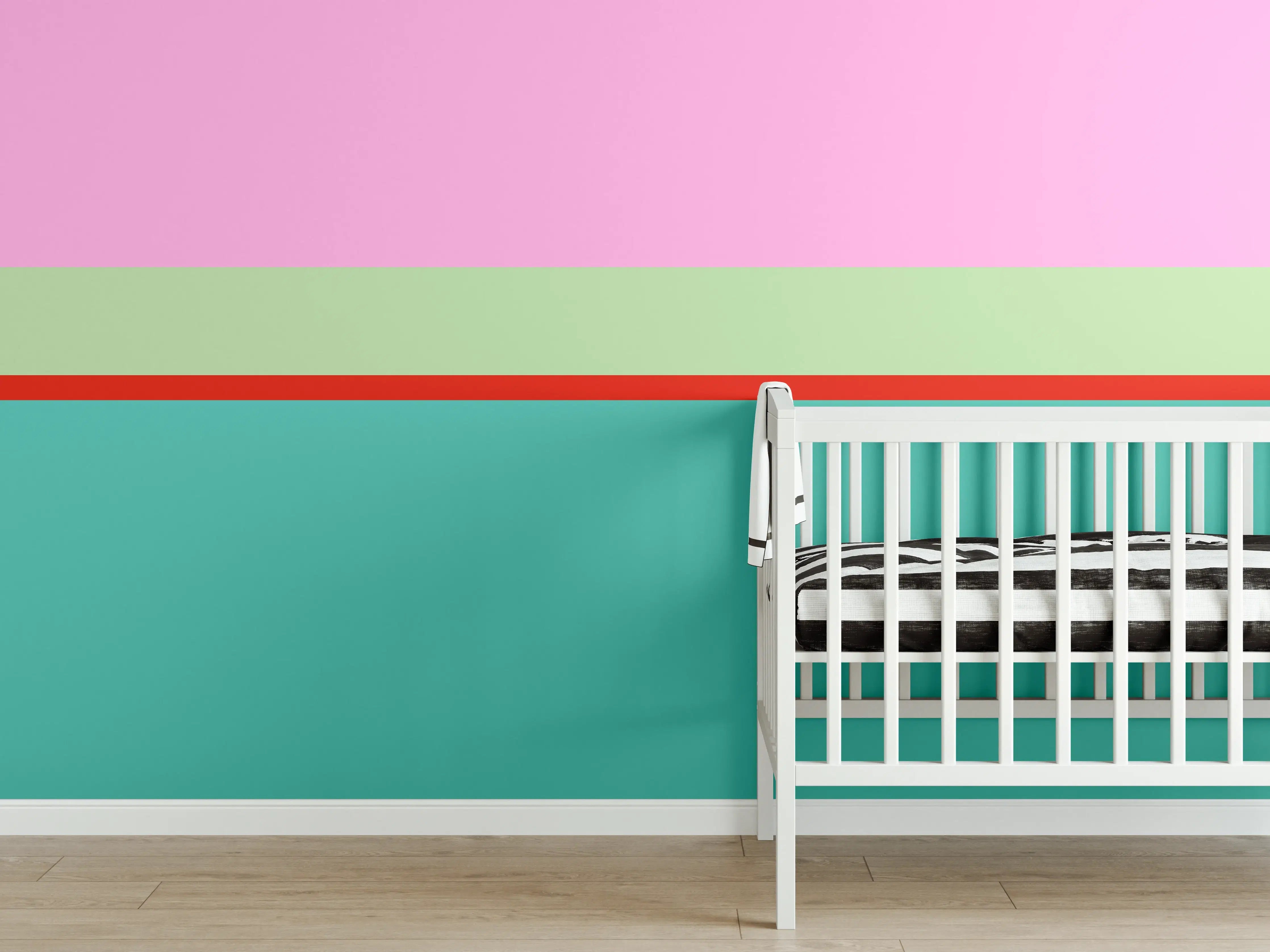 Babyzimmer Wandgestaltung - The Springs - Horizontal - Peony