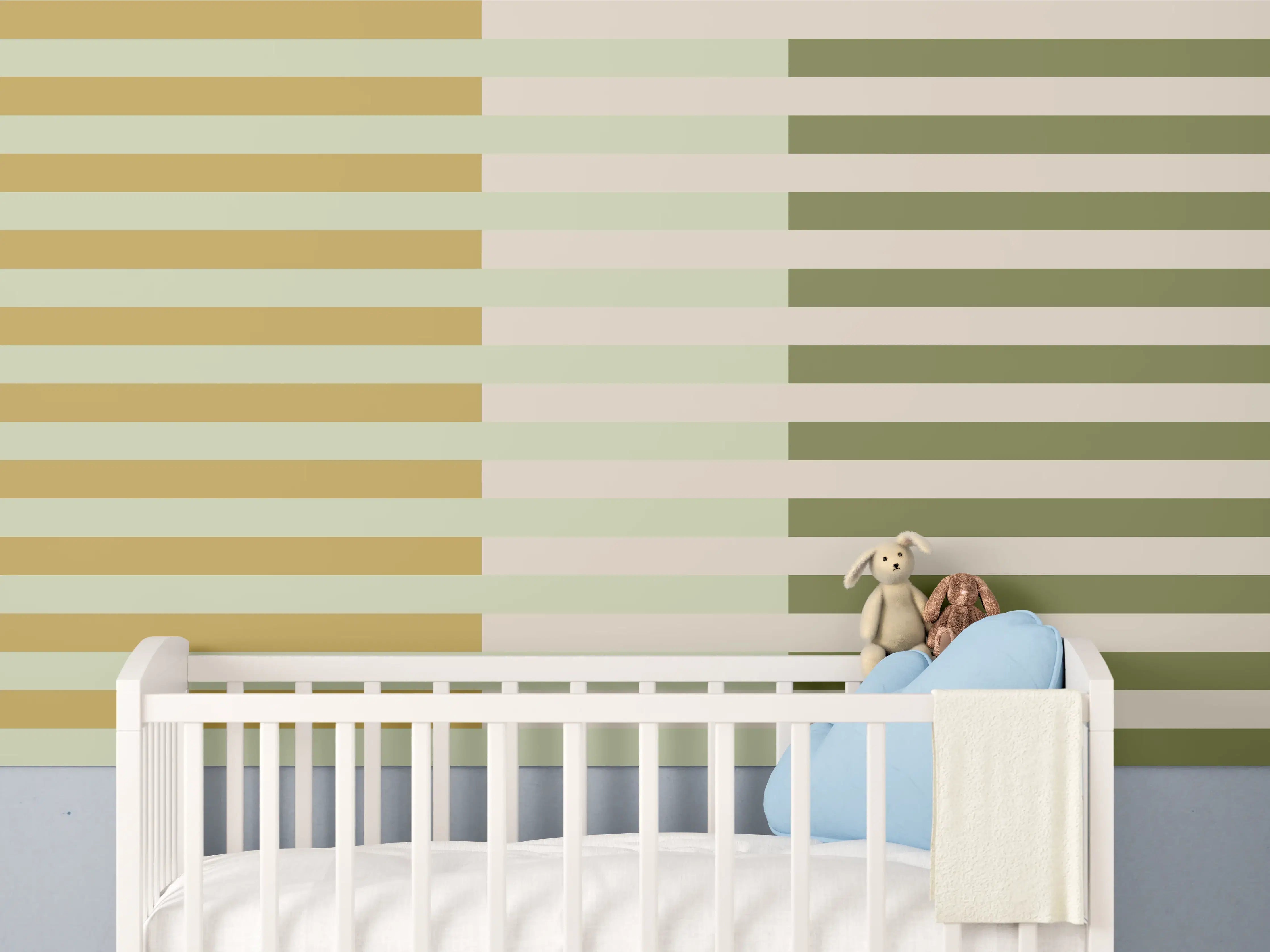 Babyzimmer Wandgestaltung - The Springs - Multy Stripes - Birch