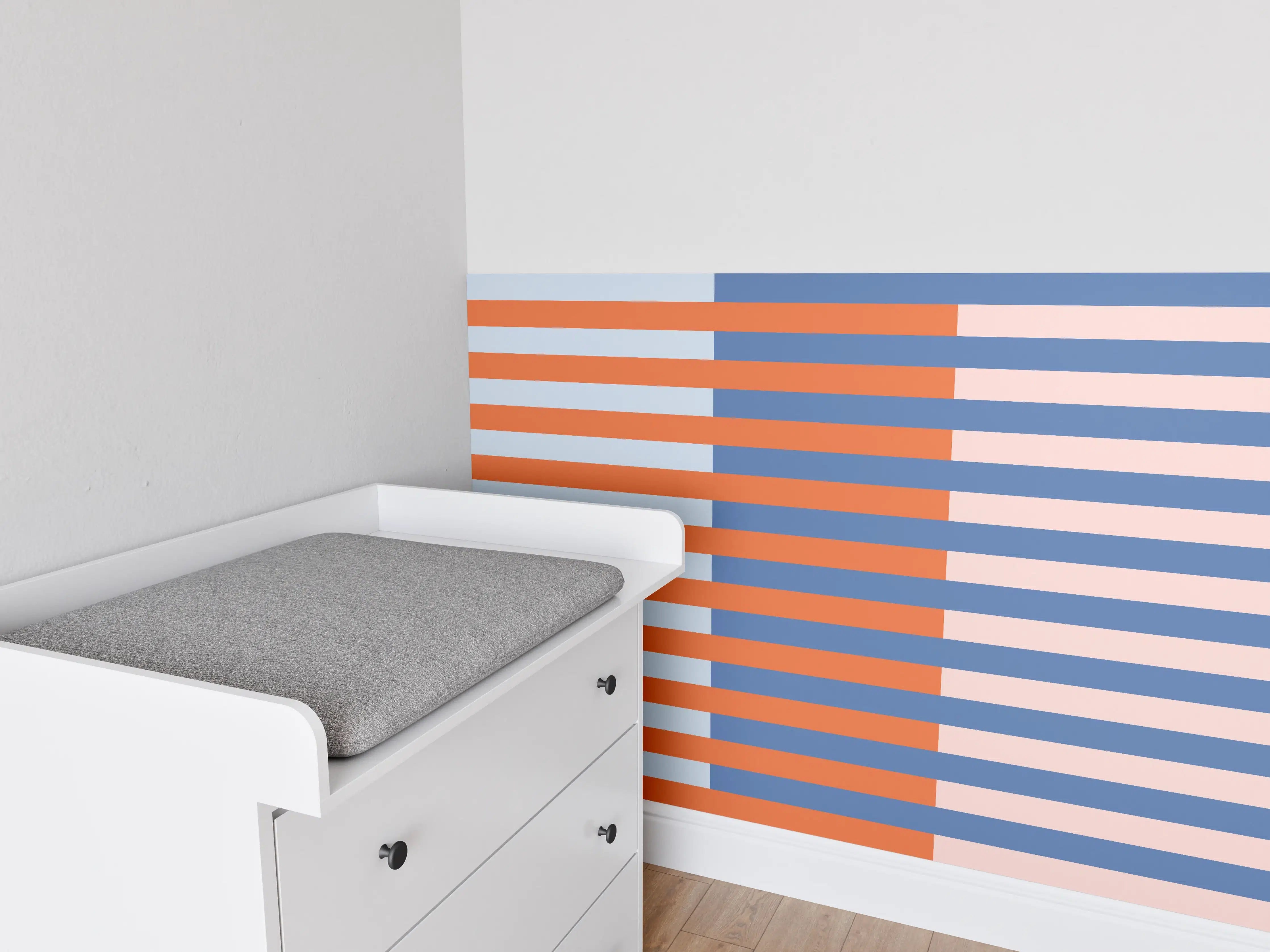 Babyzimmer Wandgestaltung - The Springs - Multy Stripes - Crocus