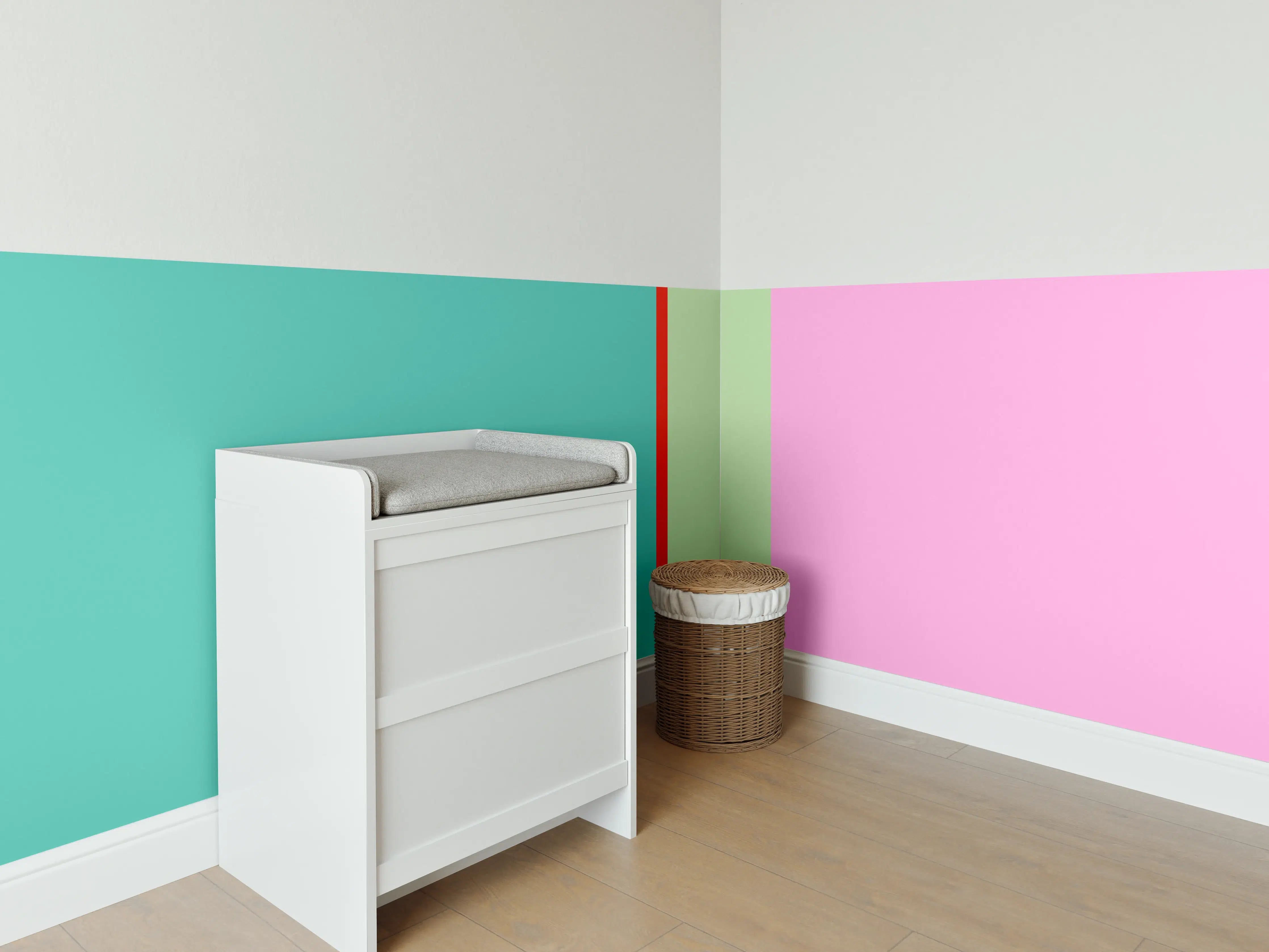 Babyzimmer Wandgestaltung - The Springs - Vertikal - Peony