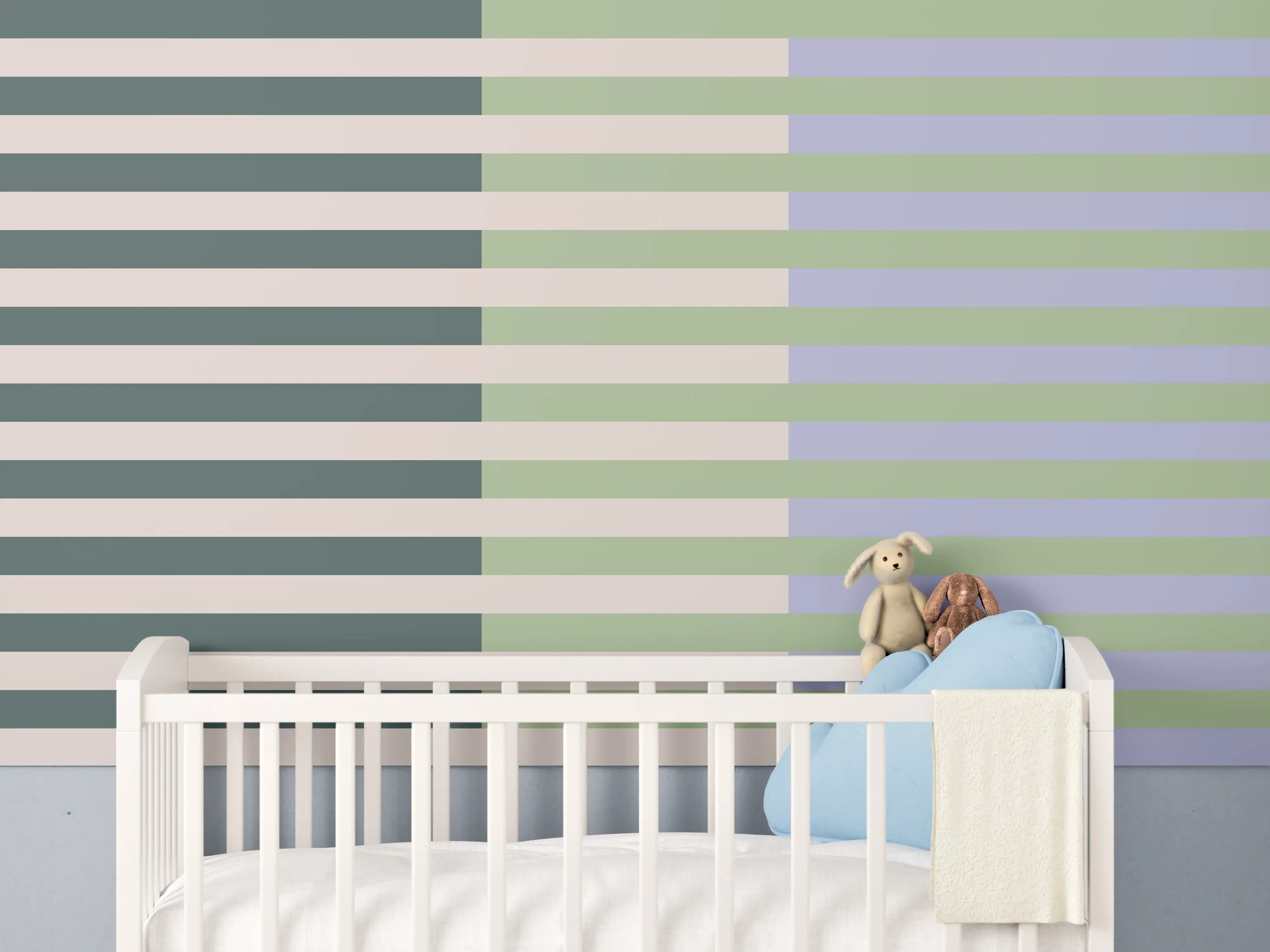Babyzimmer Wandgestaltung - The Vintages - Multy Stripes - Colin