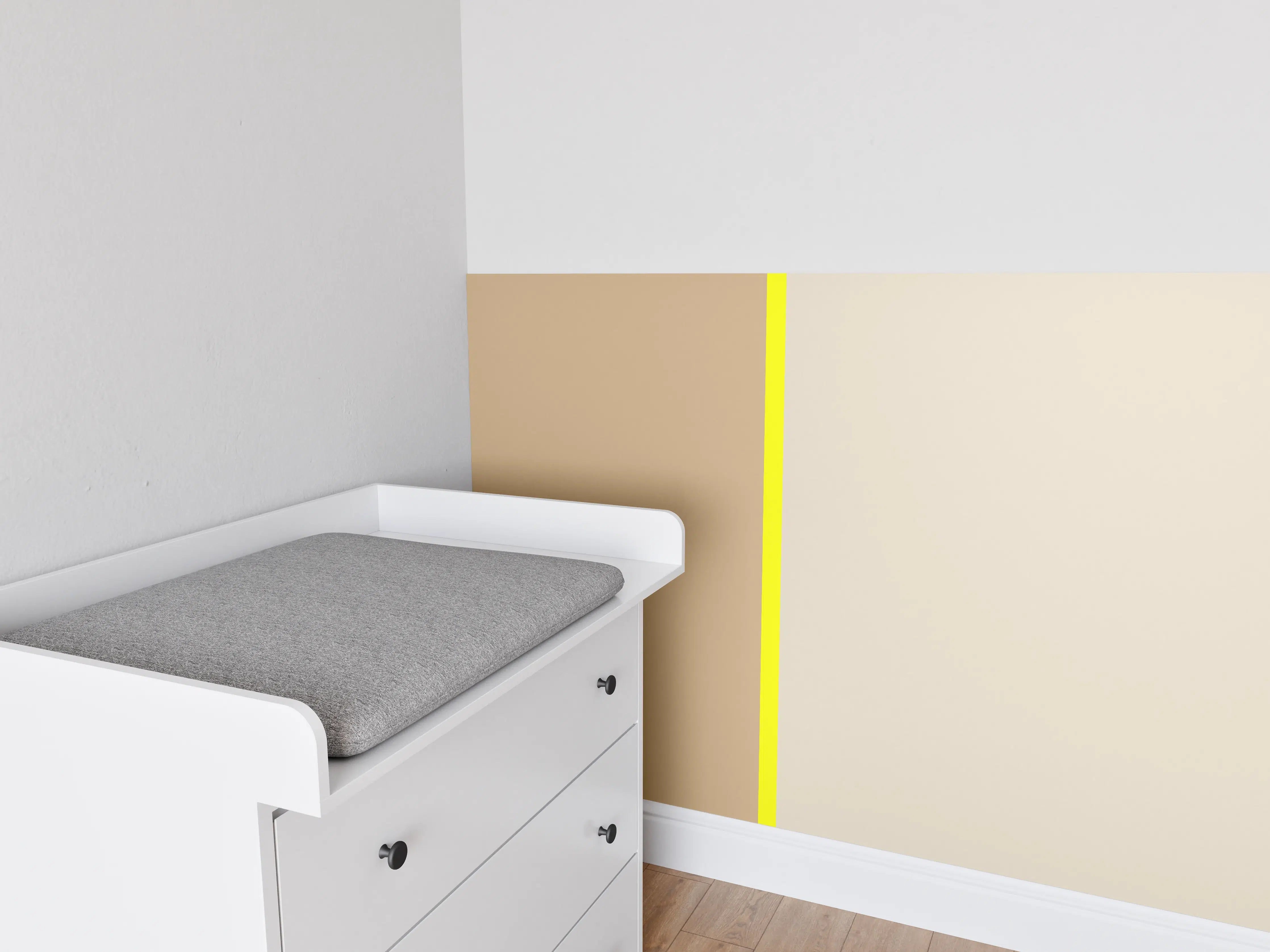 Babyzimmer Wandgestaltung - The Yellows - Easy Vertical - Buttercup