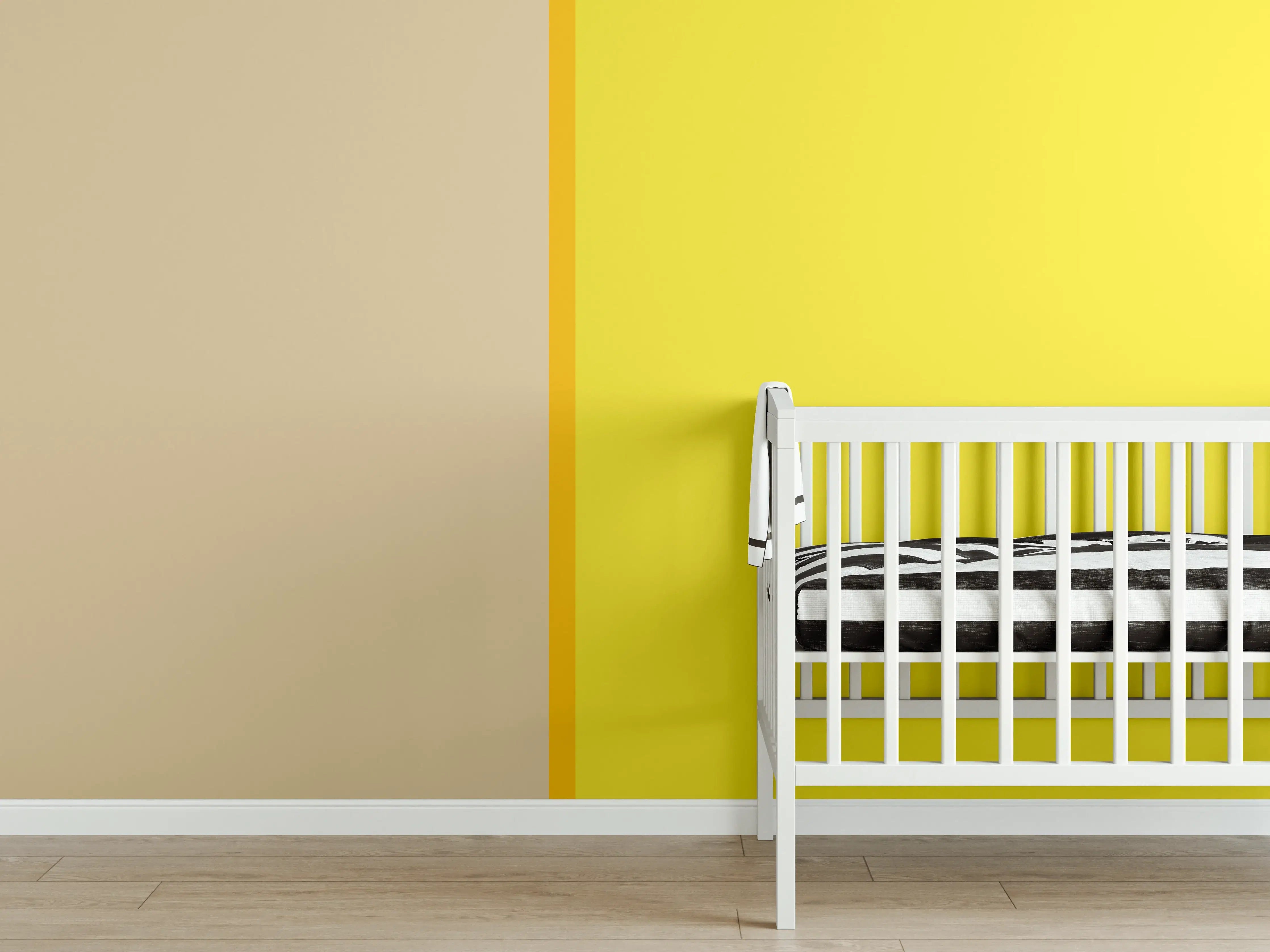 Babyzimmer Wandgestaltung - The Yellows - Easy Vertical - Honey